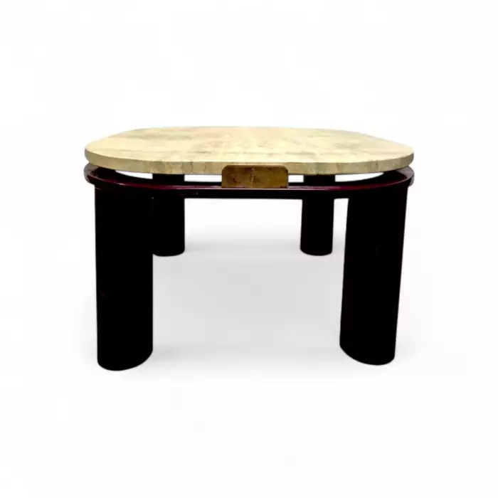 Roche Bobois Travertine-Top Coffee Table, 20th Century 