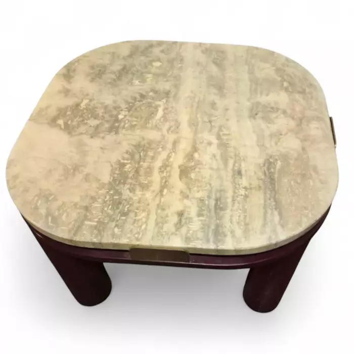 Roche Bobois Travertine-Top Coffee Table, 20th Century 