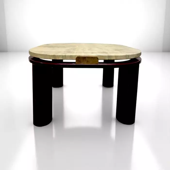 Roche Bobois Travertine-Top Coffee Table, 20th Century 