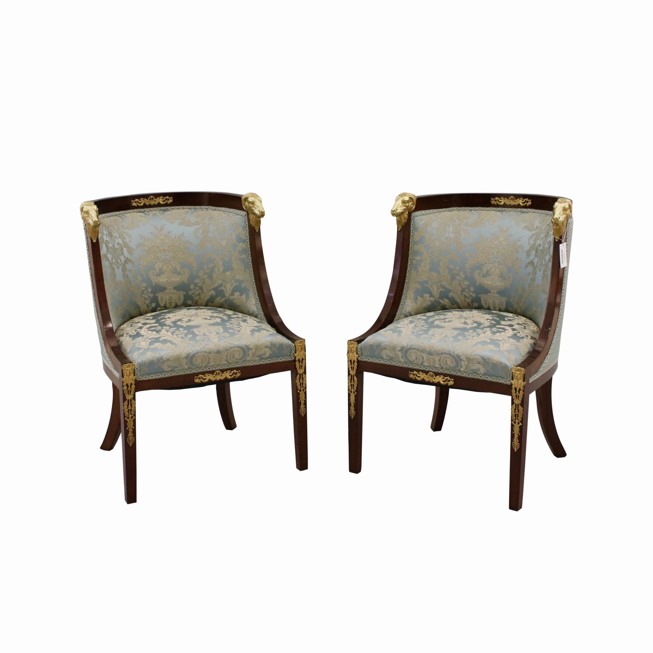 PAIR OF EMPIRE STYLE ARMCHAIRS FRANCE, FIRST QUARTER OF THE 19TH CENTURY