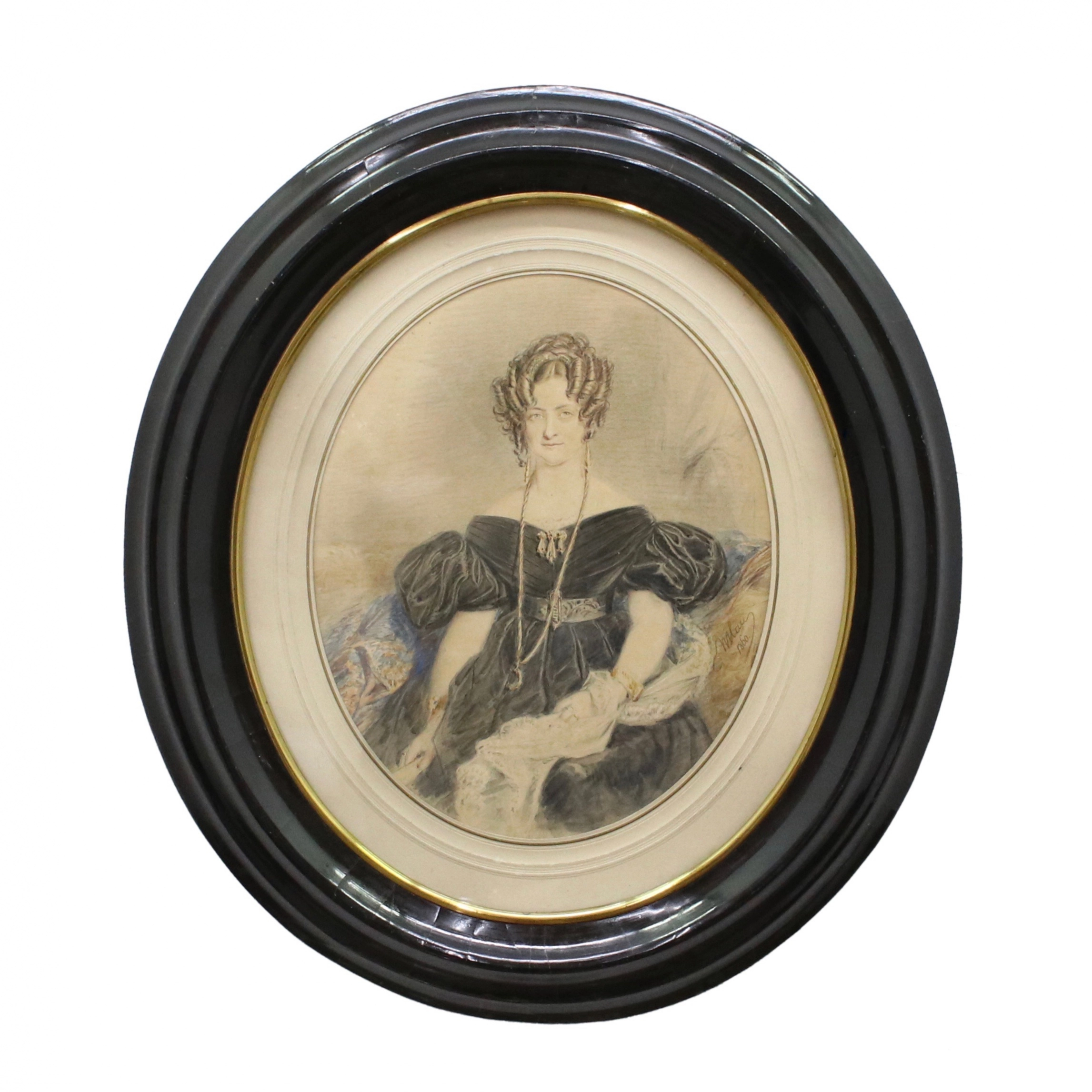 Portrait dune  Femme Noble. Vladimir Ivanovich Hau. 1860