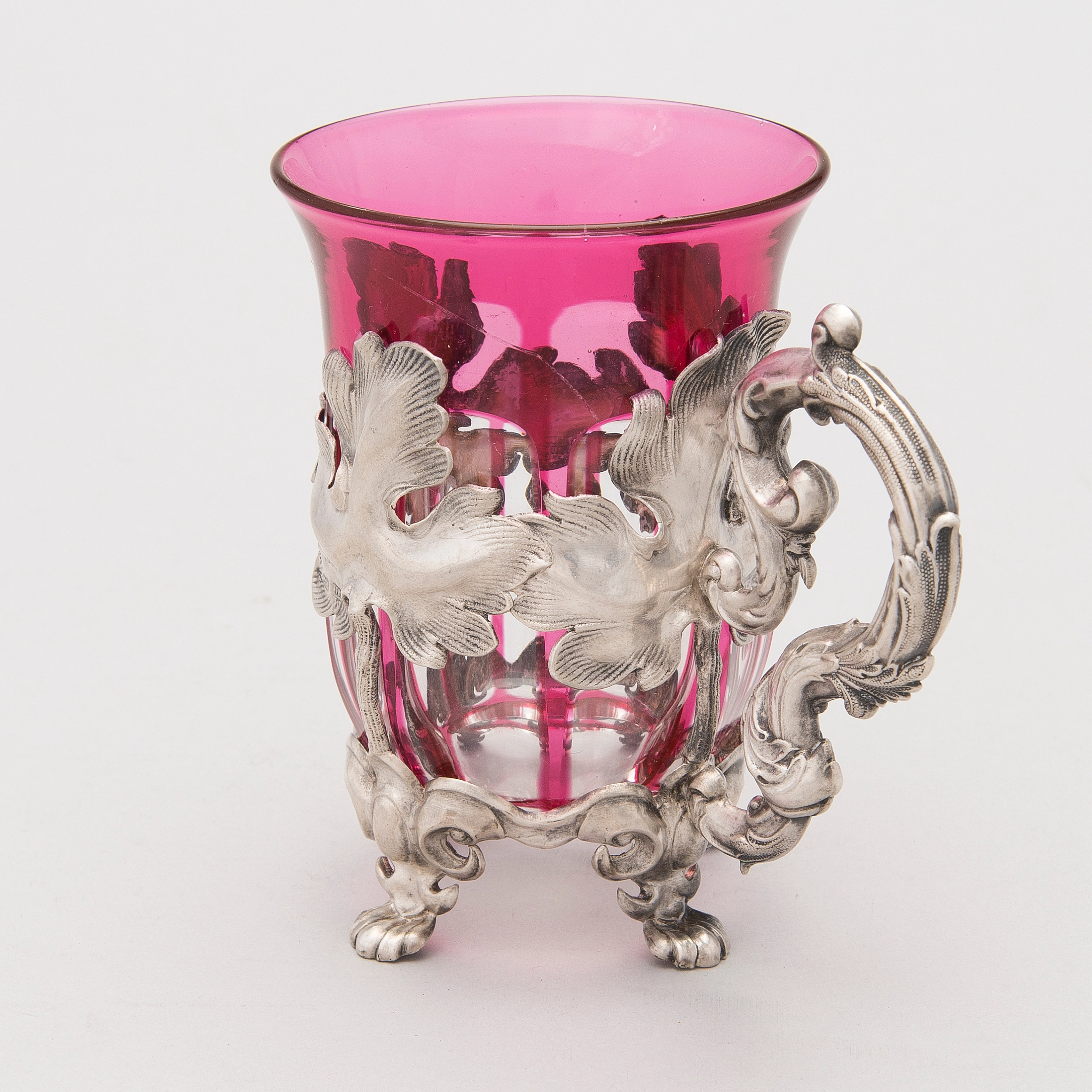 PORTE-VERRE AJOURÉ EN ARGENT. CARL GUSTAV EKQVIST. SAINT-PÉTERSBOURG, 1851