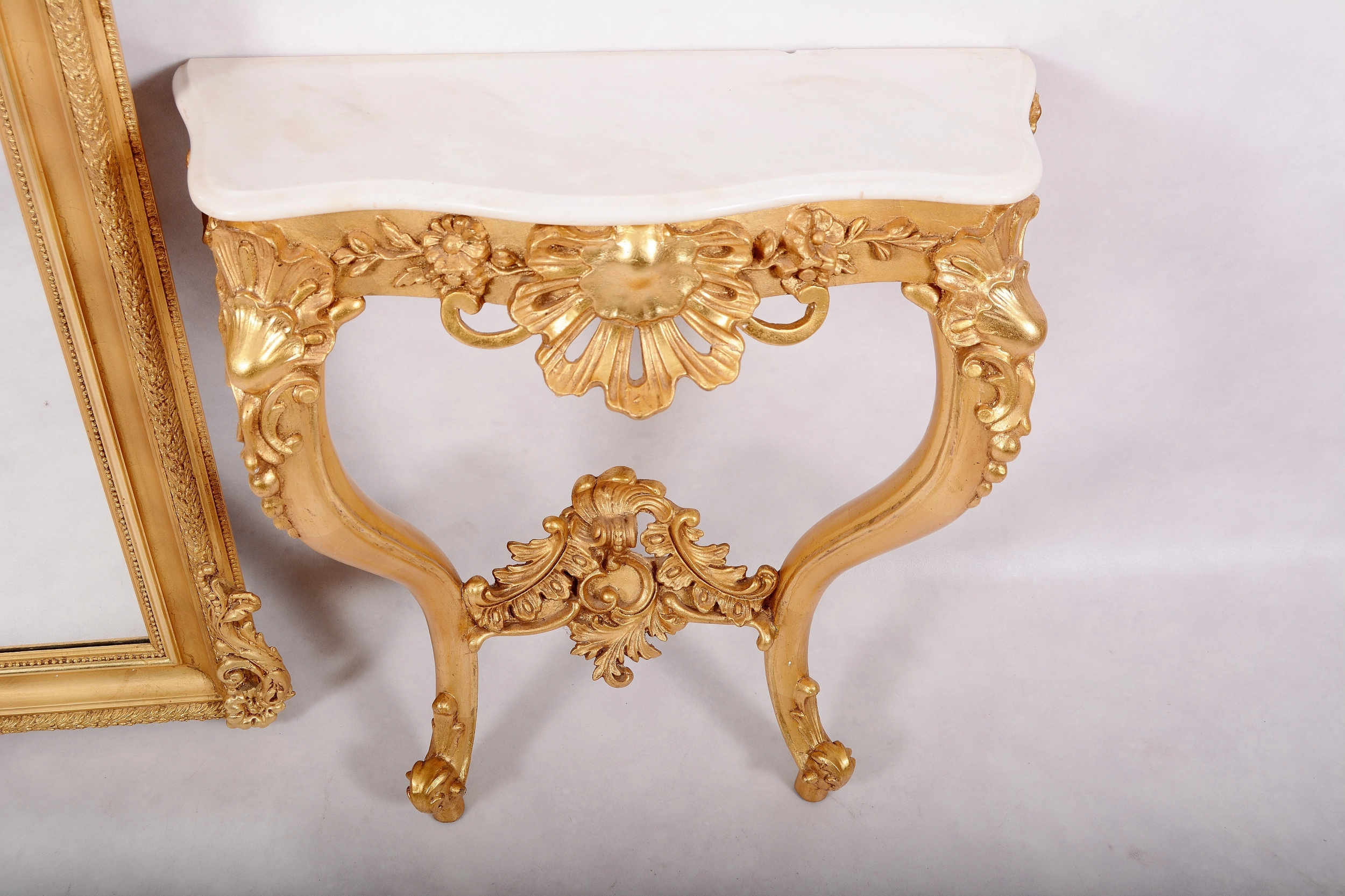 Mirror with console in Neo Rococo style. France. early 20th century. 