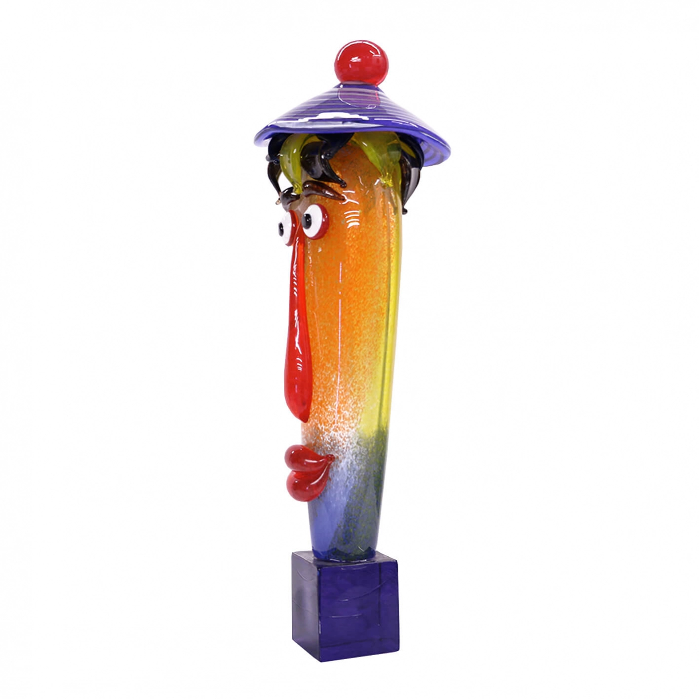 SCULPTURE DAUTEUR EN VERRE COLORÉ « MARIN ». ANATOLI GRICHTCHENKO. RIGA, XXIe SIÈCLE