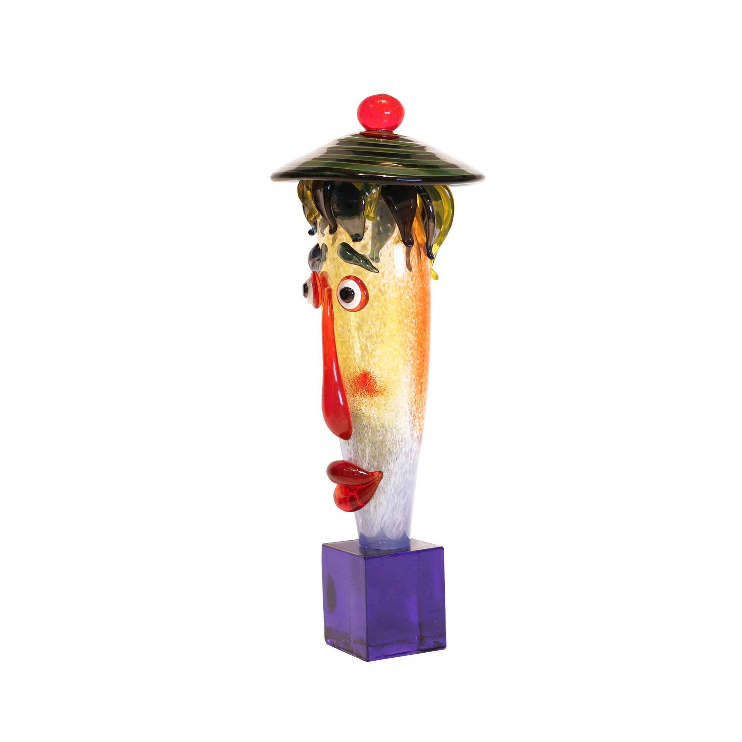 SCULPTURE DAUTEUR EN VERRE COLORÉ « MARIN ». ANATOLI GRICHTCHENKO. RIGA, XXIe SIÈCLE