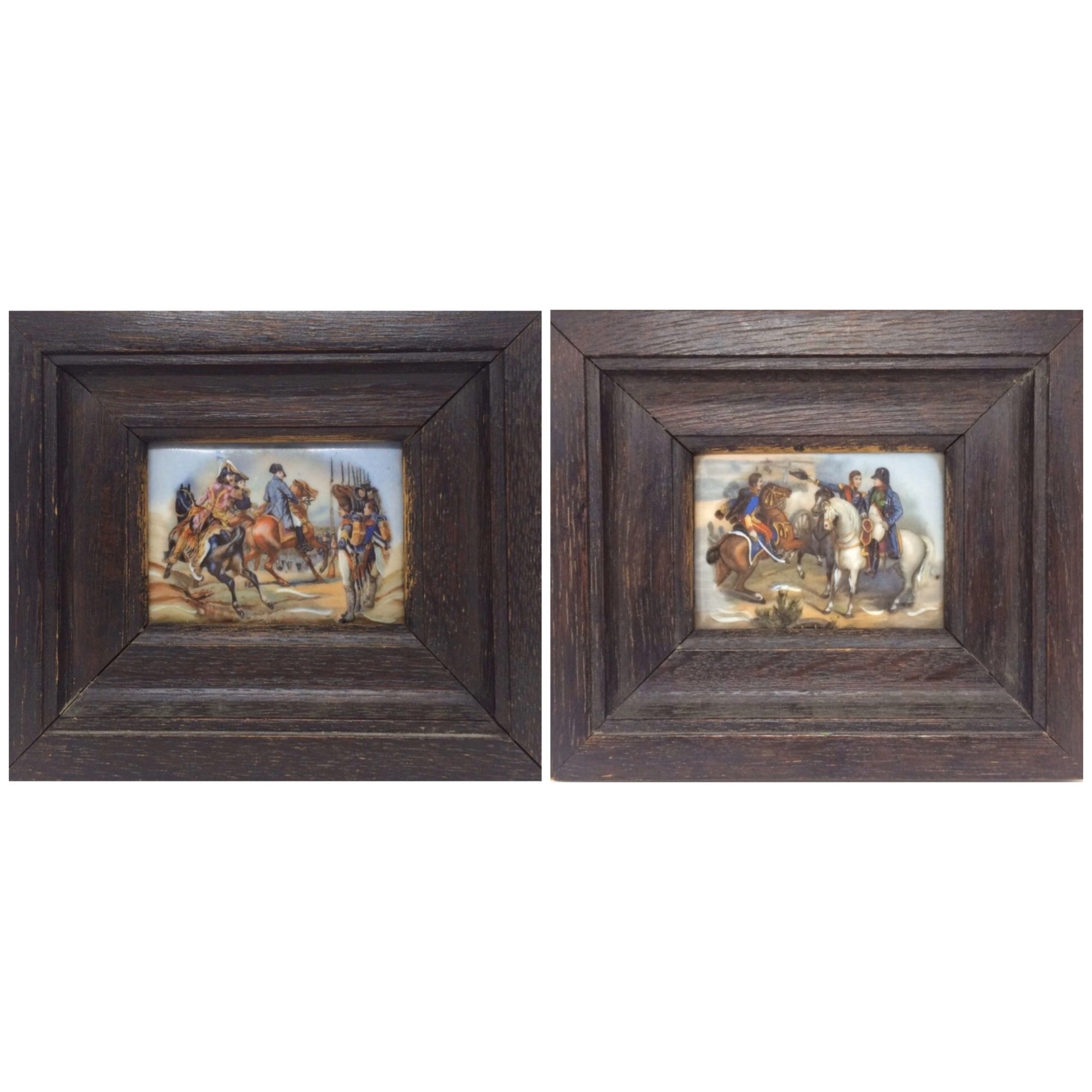 Paire de miniatures en porcelaine Napoleon