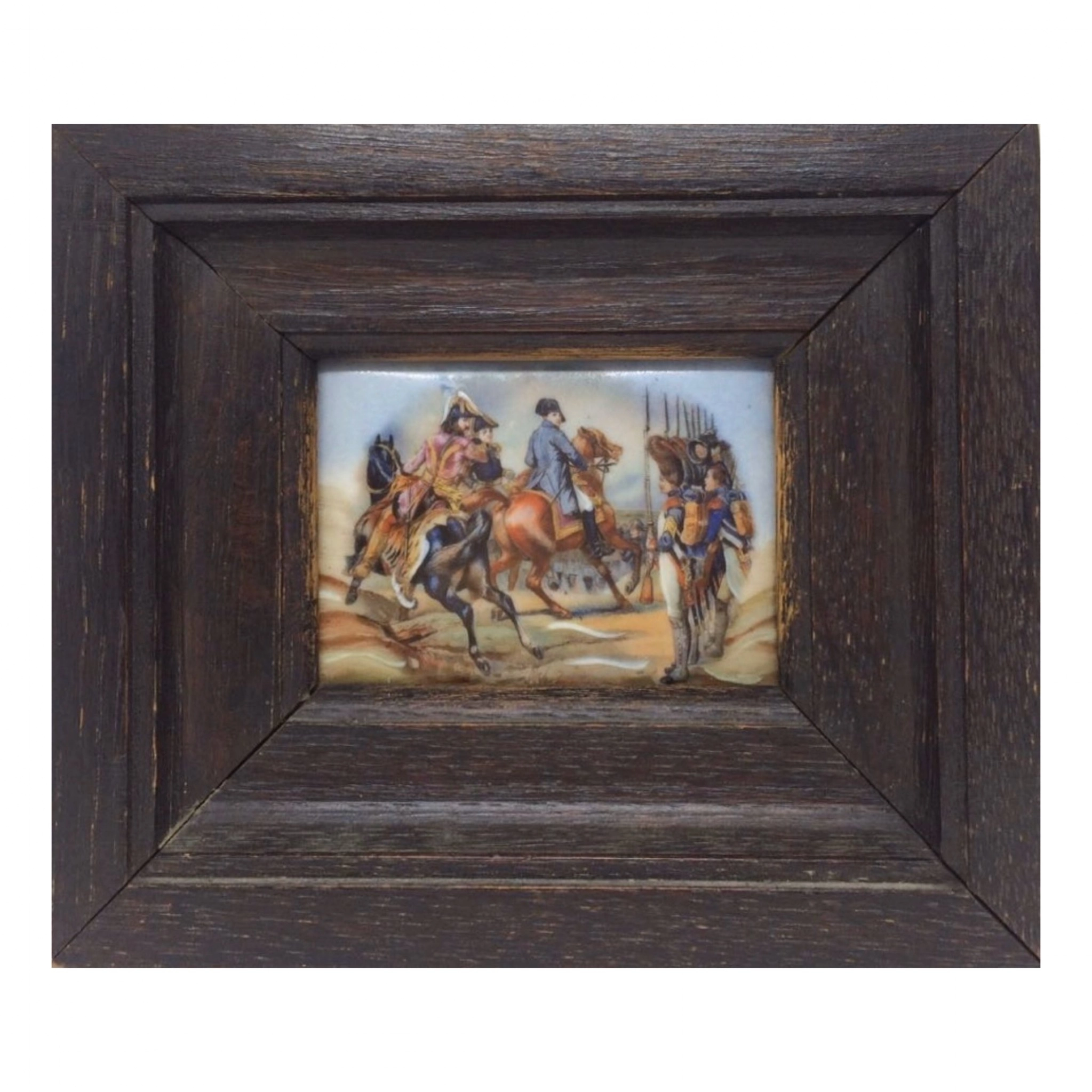 Paire de miniatures en porcelaine Napoleon