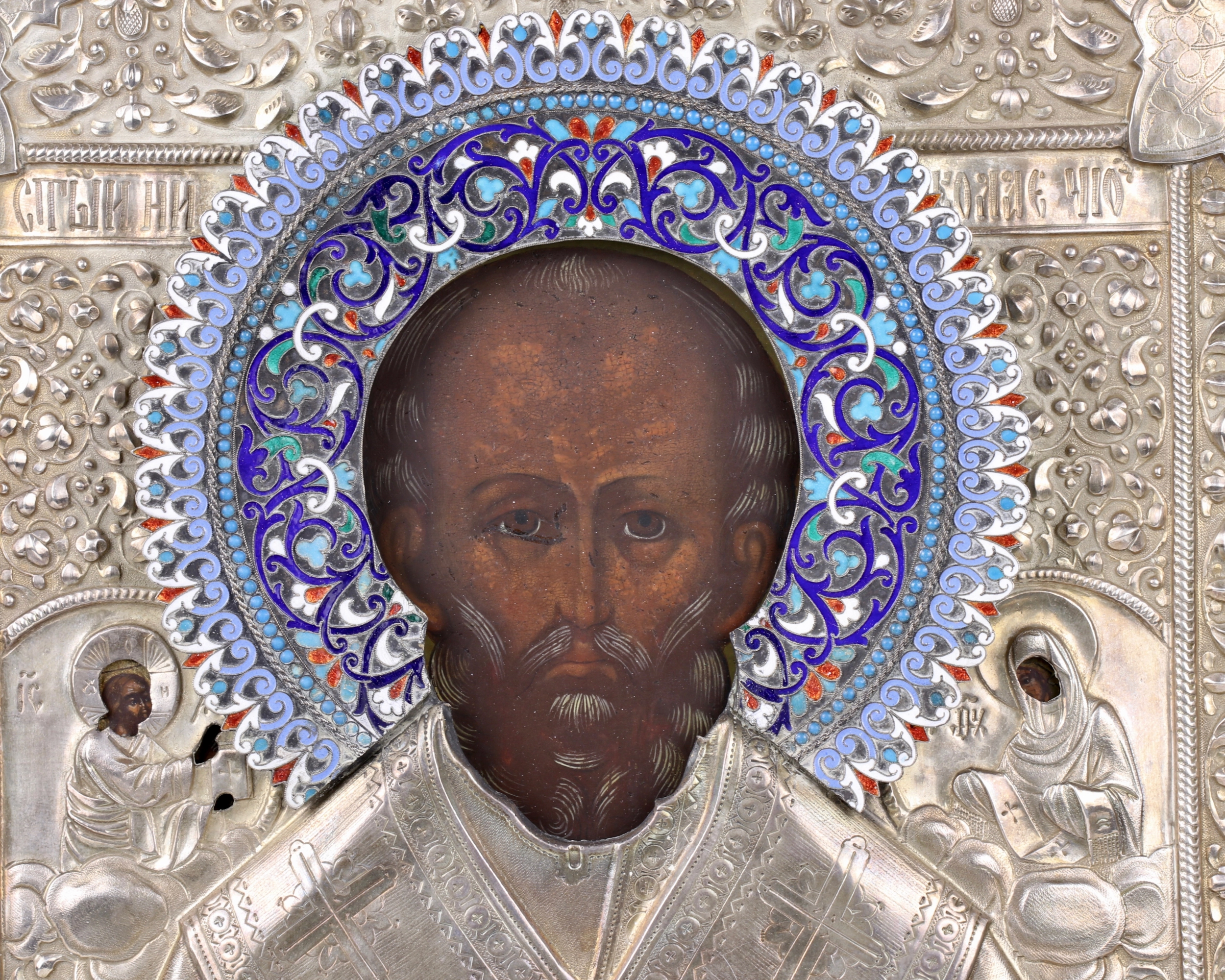 Icône de Saint Nicolas le Wonderworker. Egornov Semyon Matveevitch. Moscou XIXe siècle. 