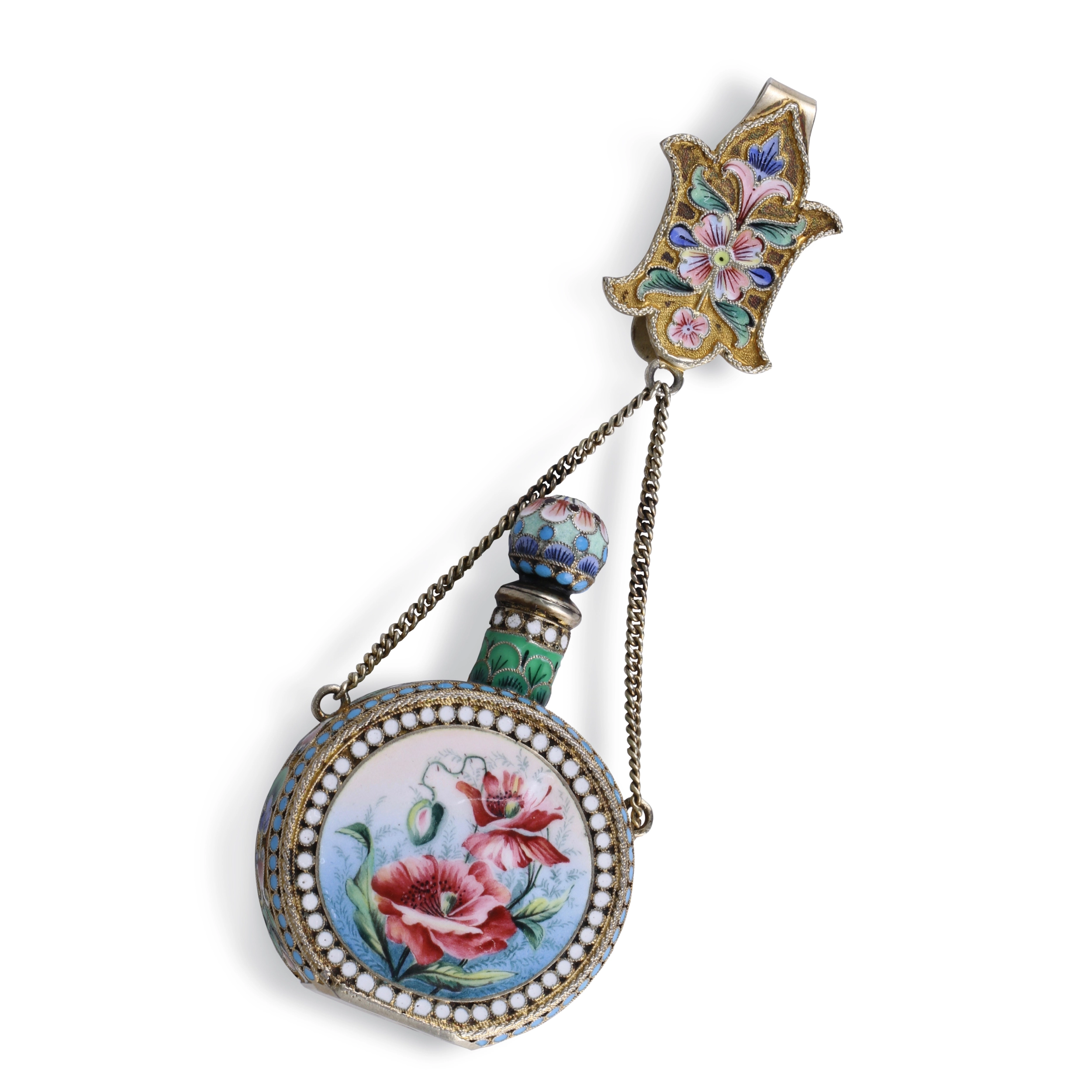 Bouteille pendentif en argent de Maria Semenova.