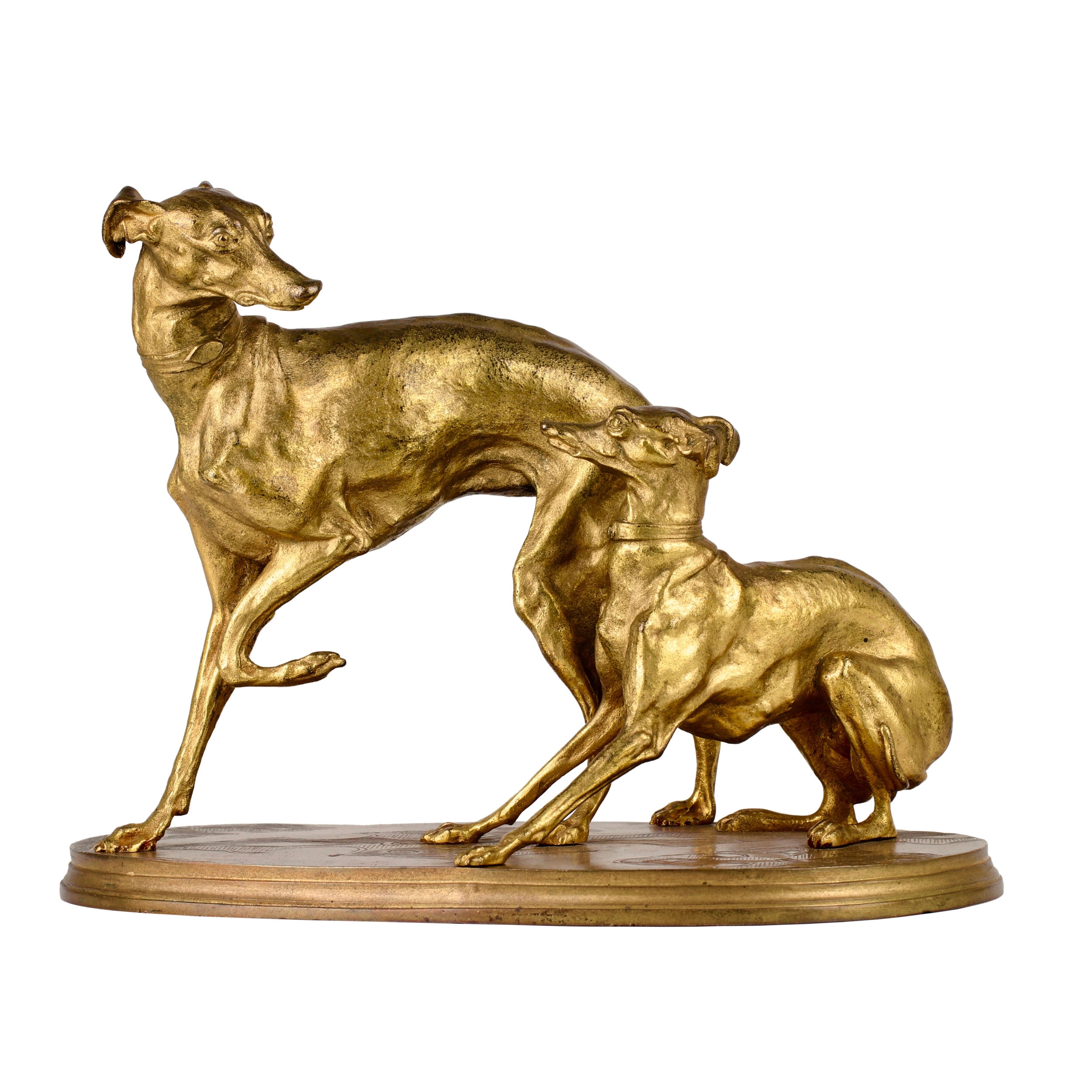Bronze group Deux levrettes 