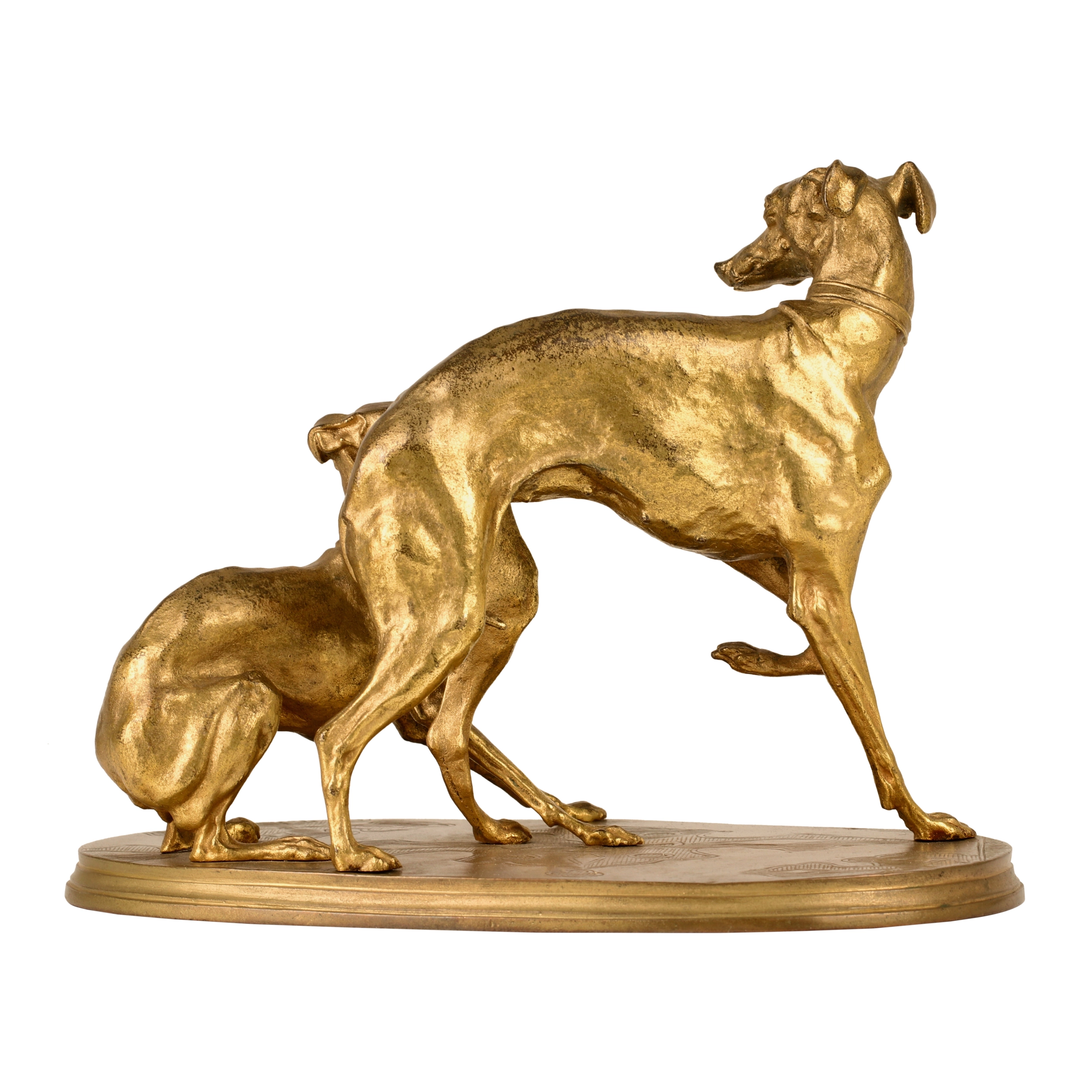 Bronze group Deux levrettes 