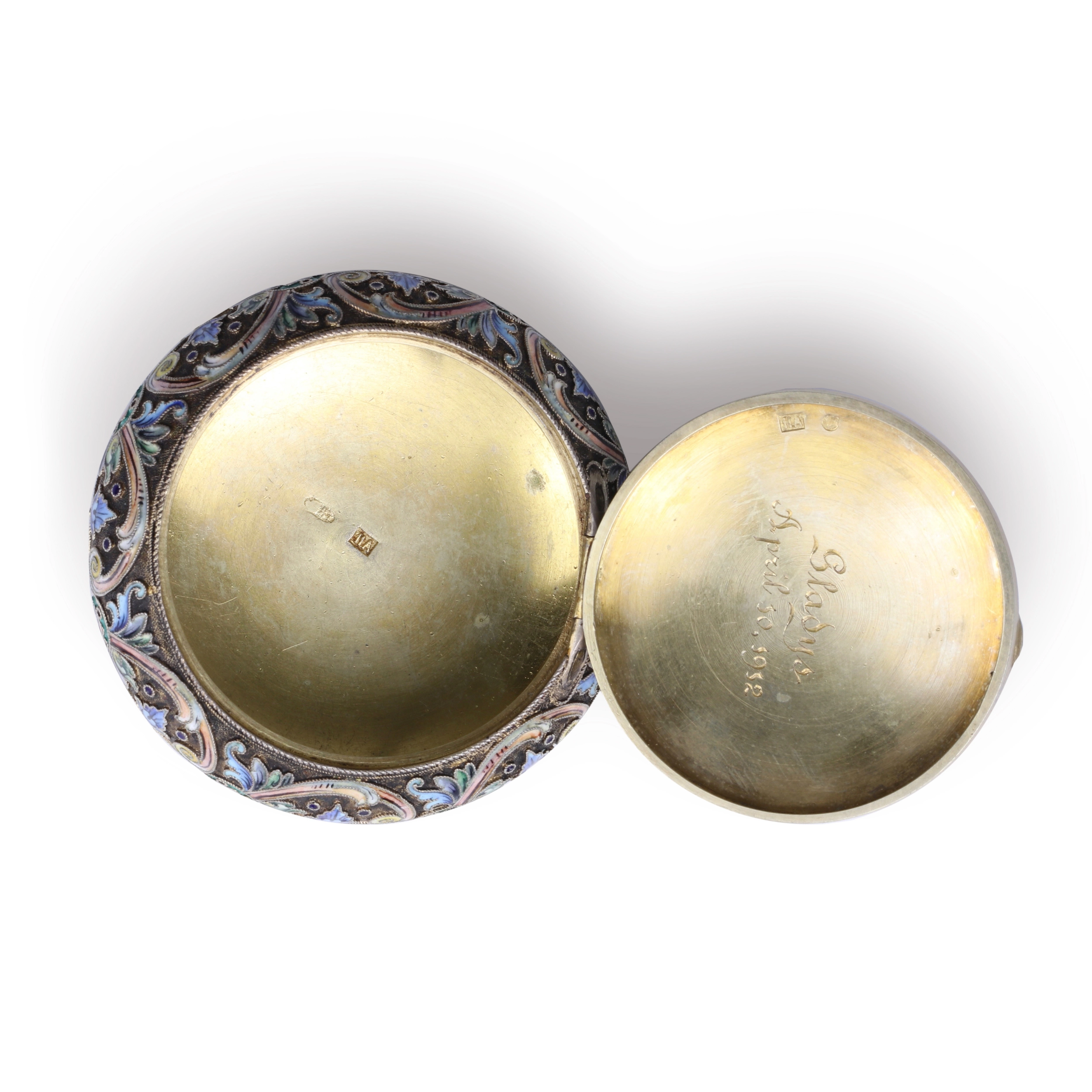 Boîte en argent Beaute russe 11A