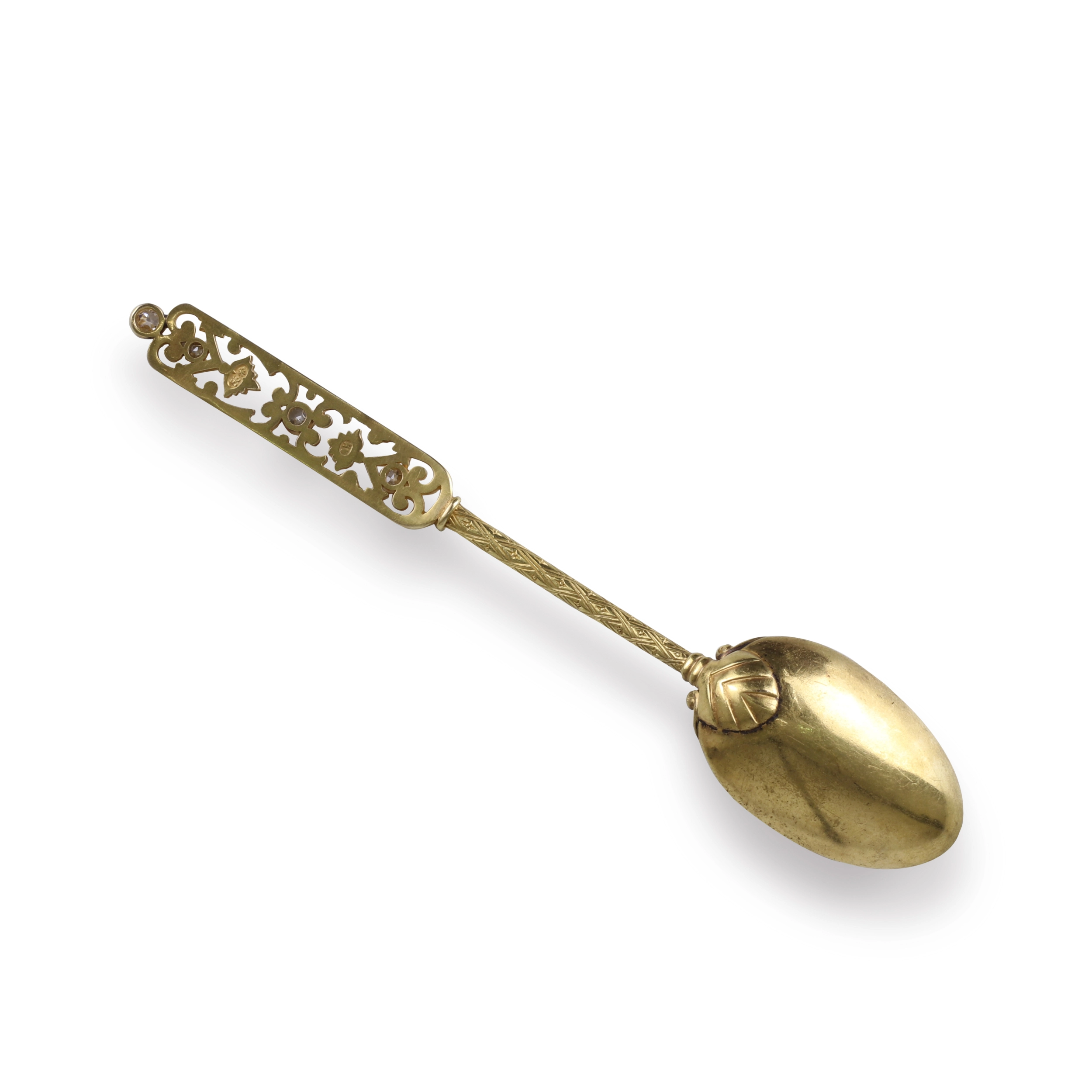 Cuillère doree. C. Faberge. maître August Wilhelm Holmstrom