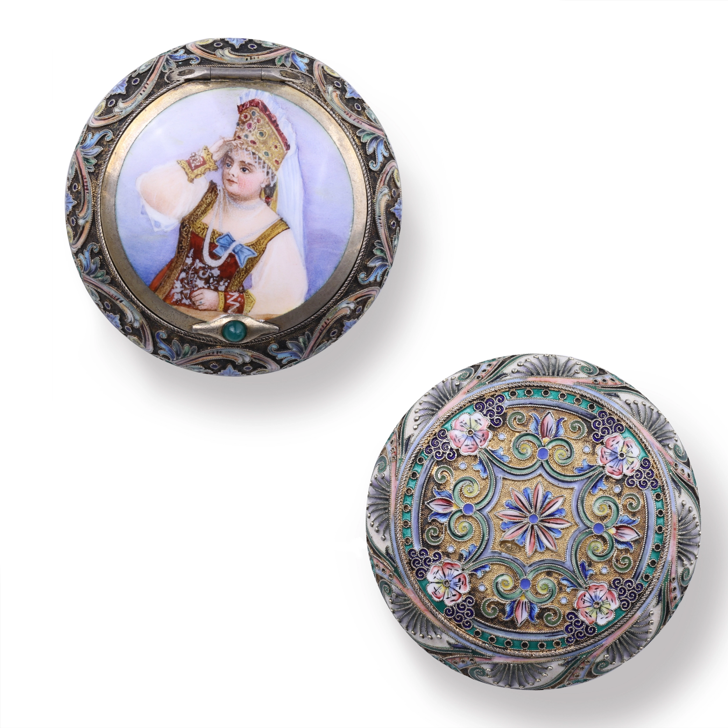 Boîte en argent Beaute russe 11A