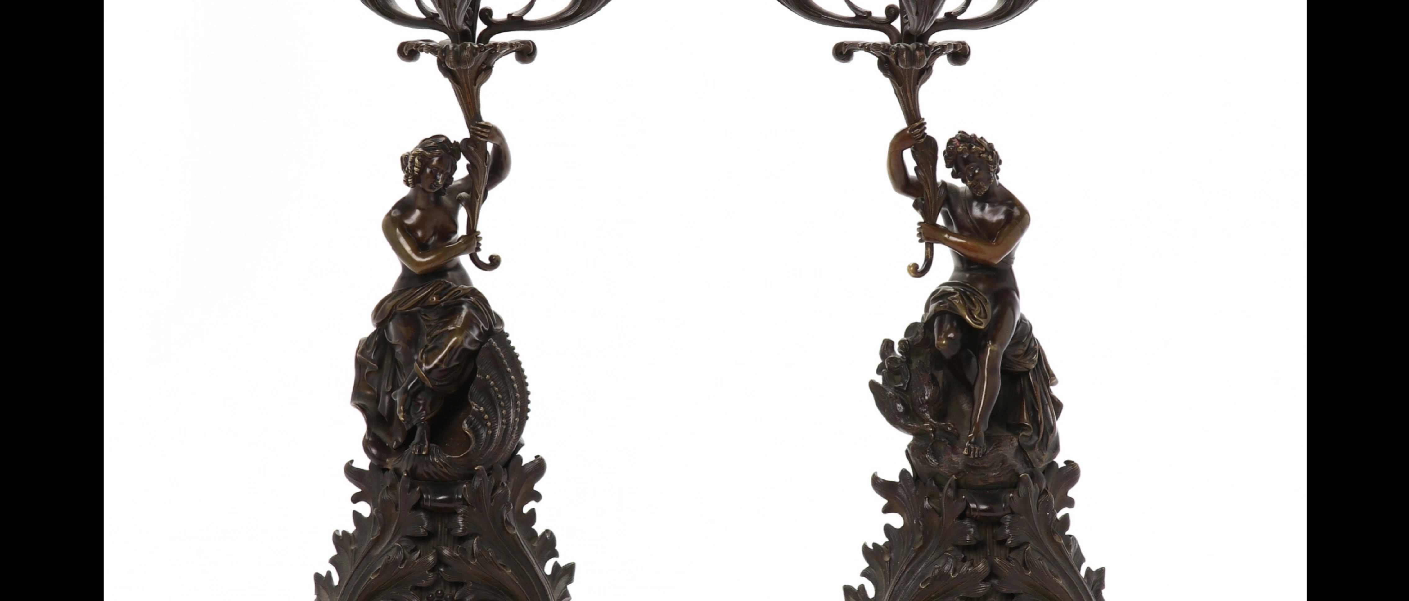 A pair of candelabra. Belle Epoque 