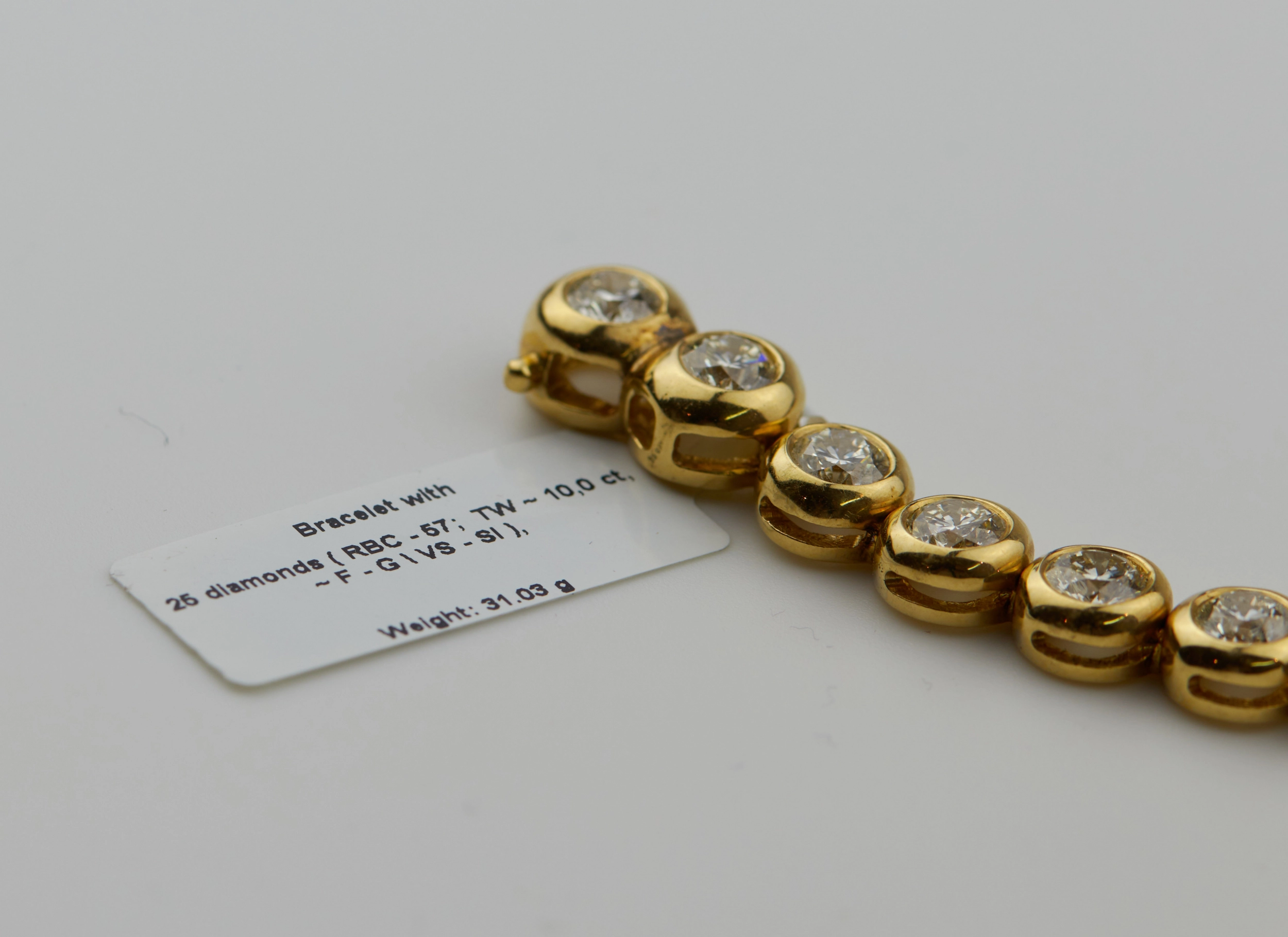 Bracelet en or avec diamants 