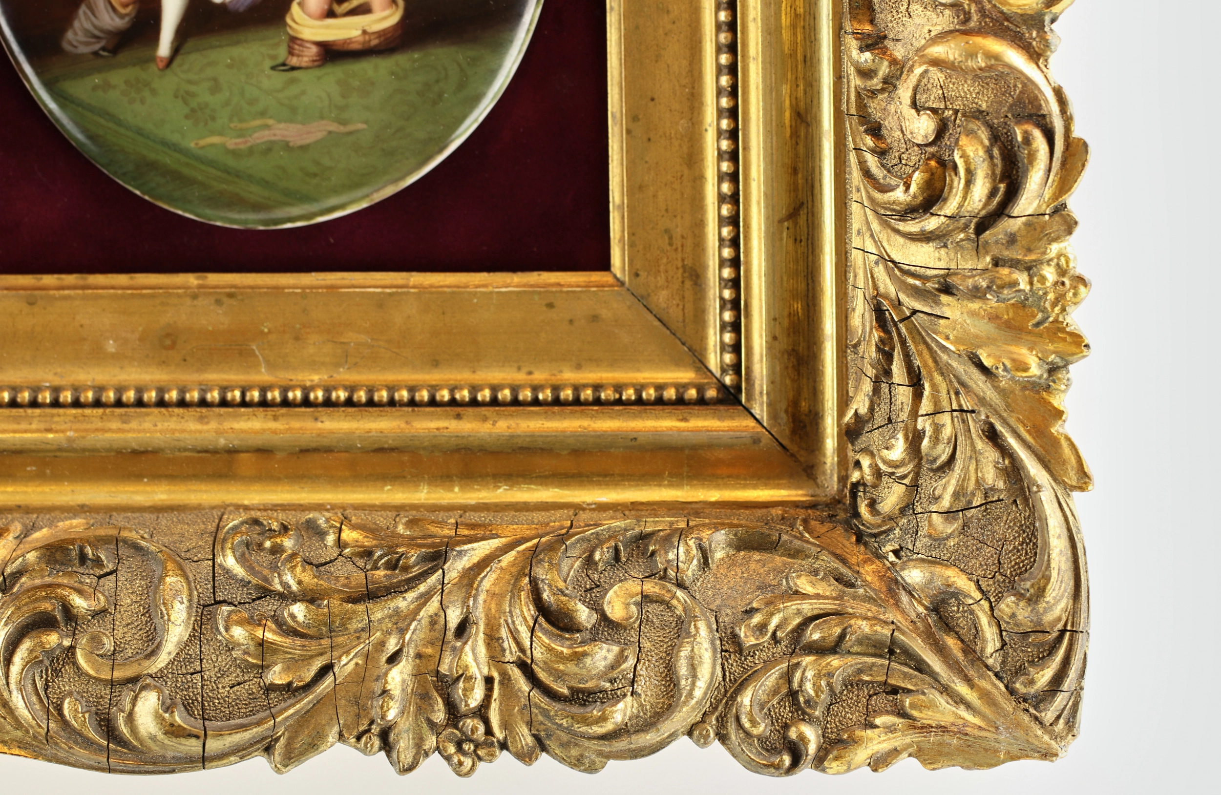 PORCELAIN PLAQUE “THE GAME OF LOVE”. KPM BERLIN. CIRCA 1830