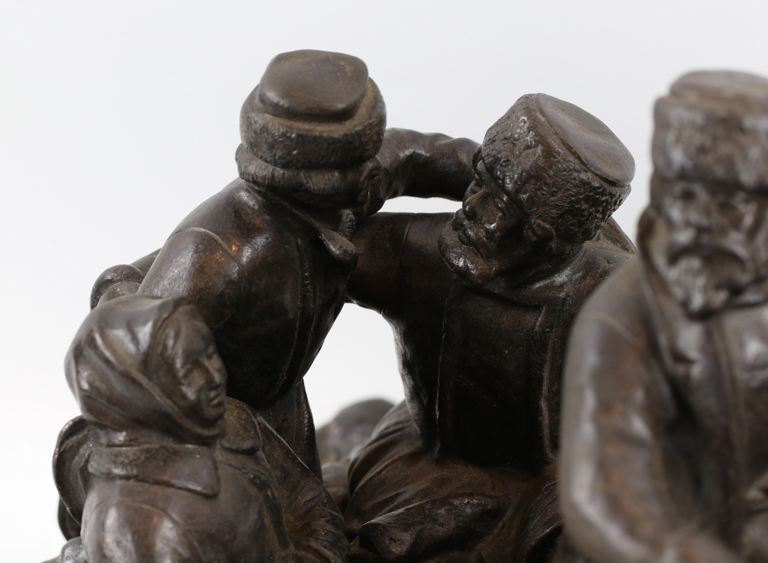 Composition sculpturale « Troïka en hiver » E.NAPS « . 