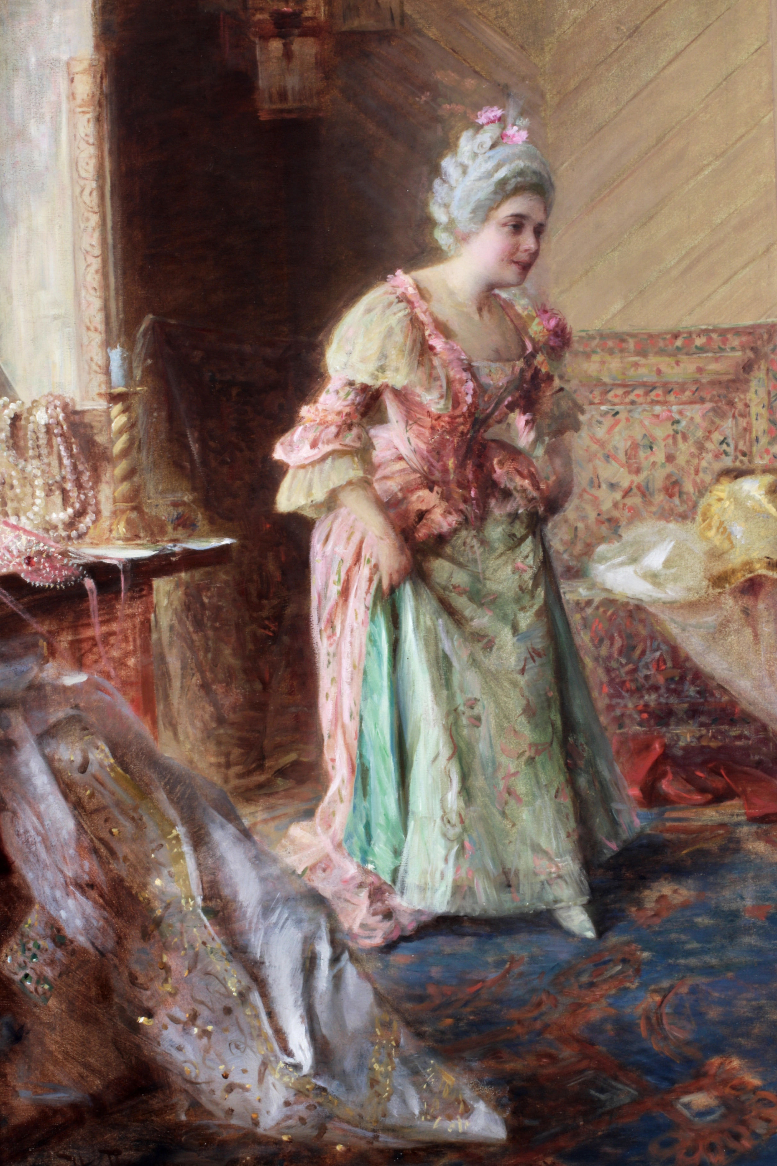 Peinture de genre Première reverence 1904. Pass Israël Abramovich