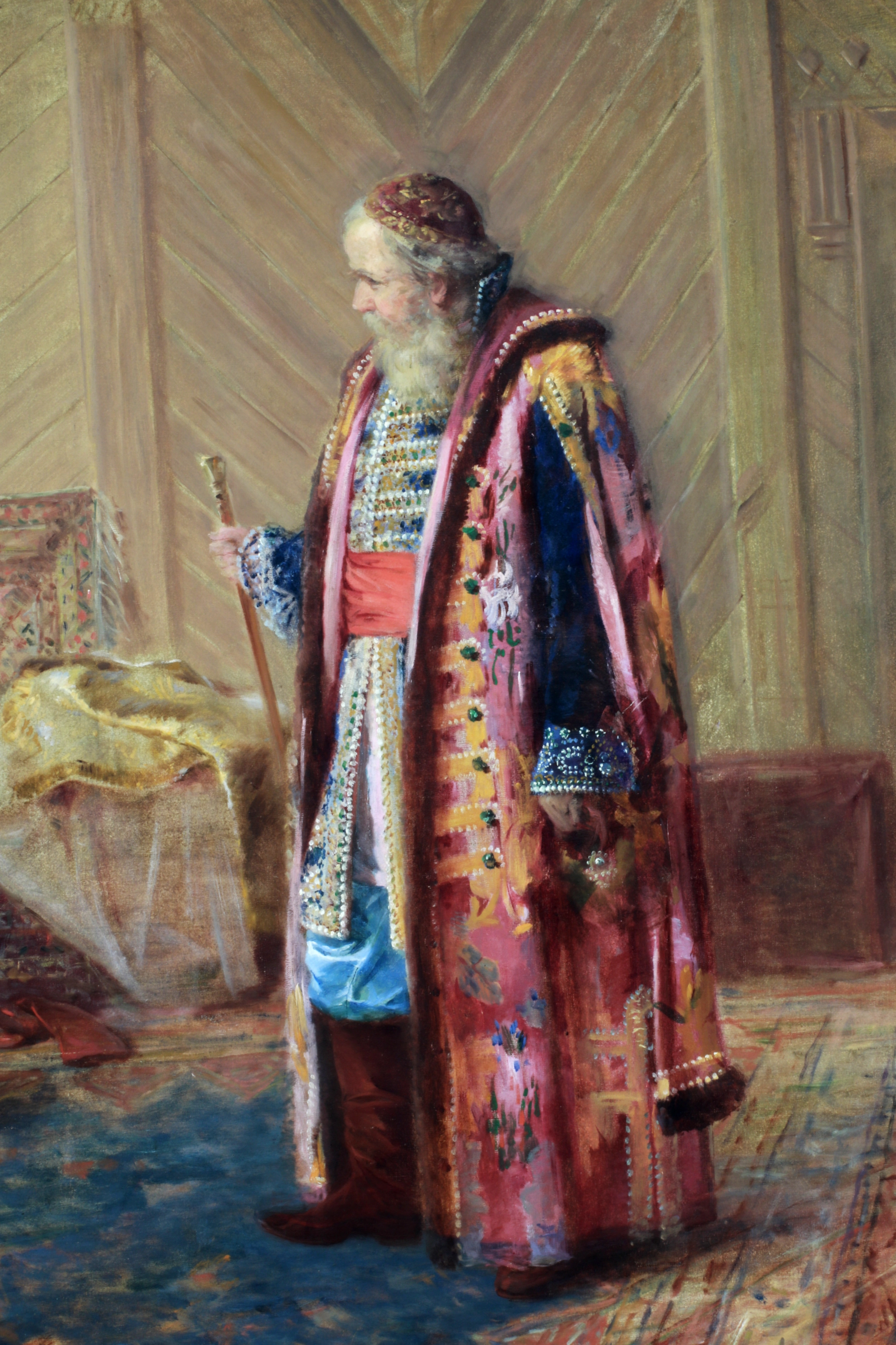 Peinture de genre Première reverence 1904. Pass Israël Abramovich