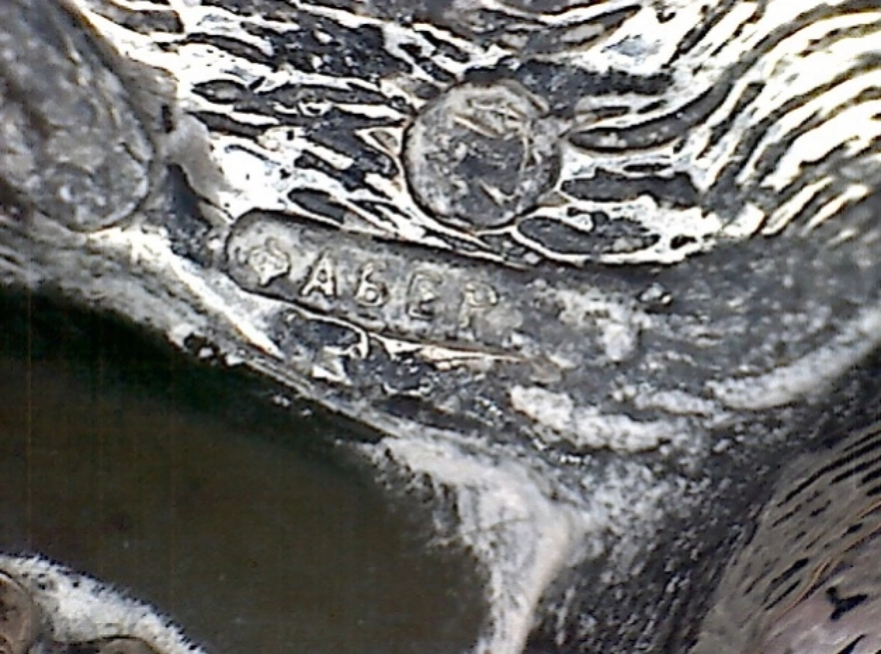 Manche de canne en argent, email et jade. Faberge, Julius Rappoport.