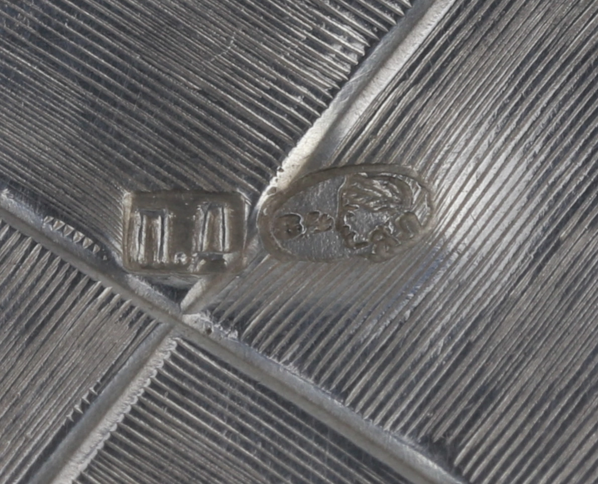 Pair of silver cupholders Lyko in Russian style