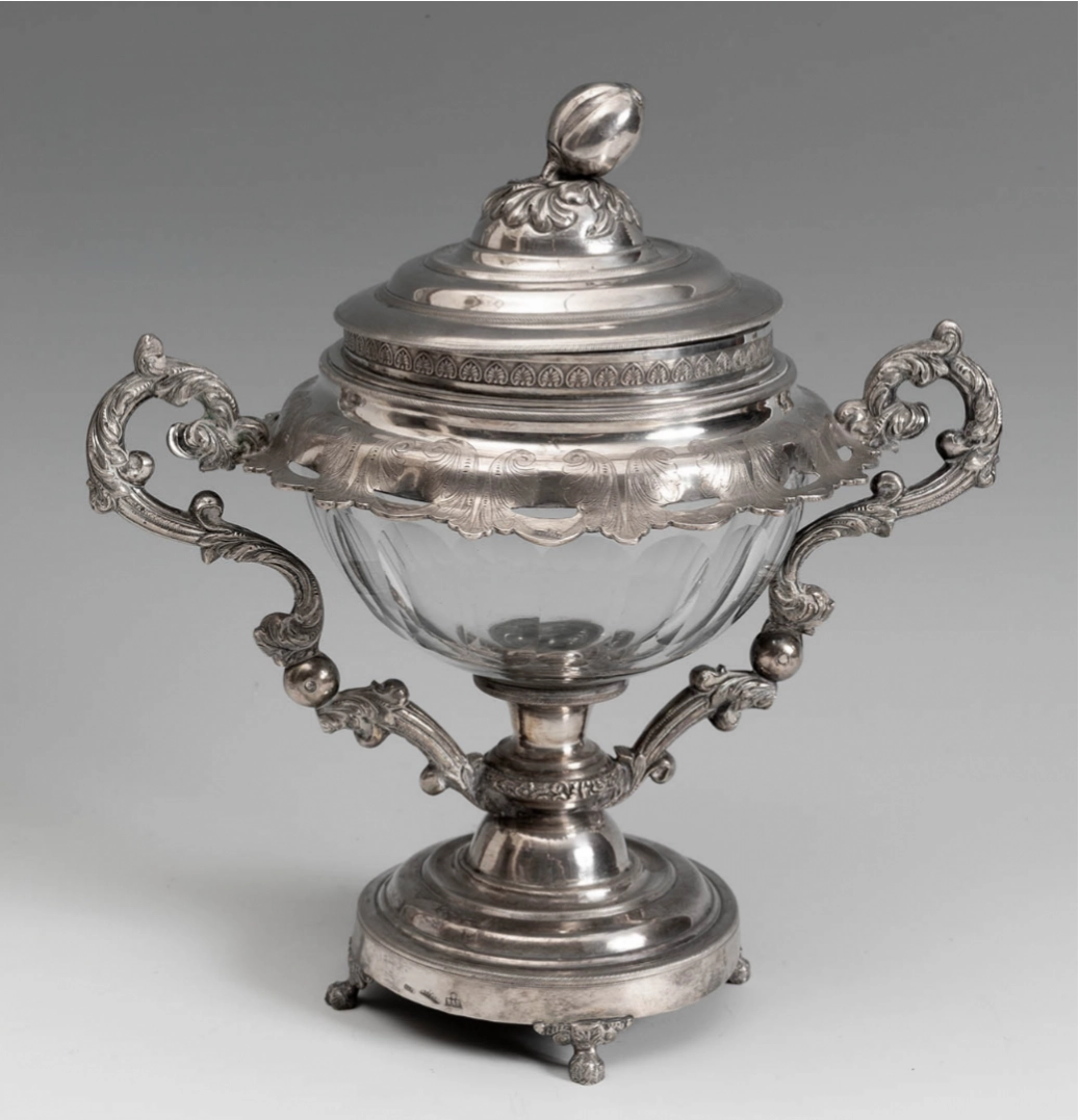 Silver jam vase