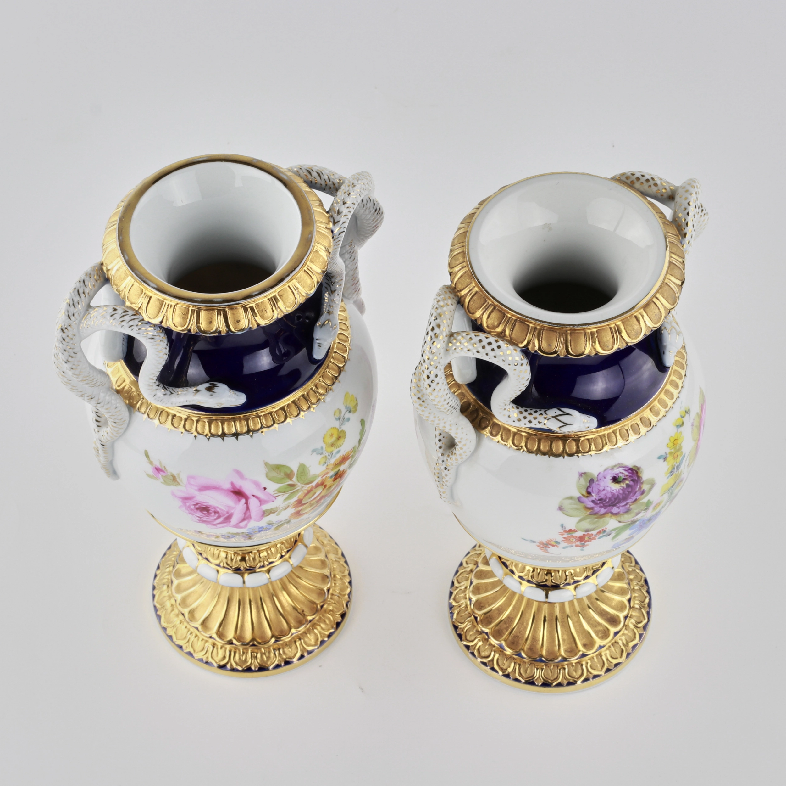 Paire de vases Meissen 1920 siècle. 