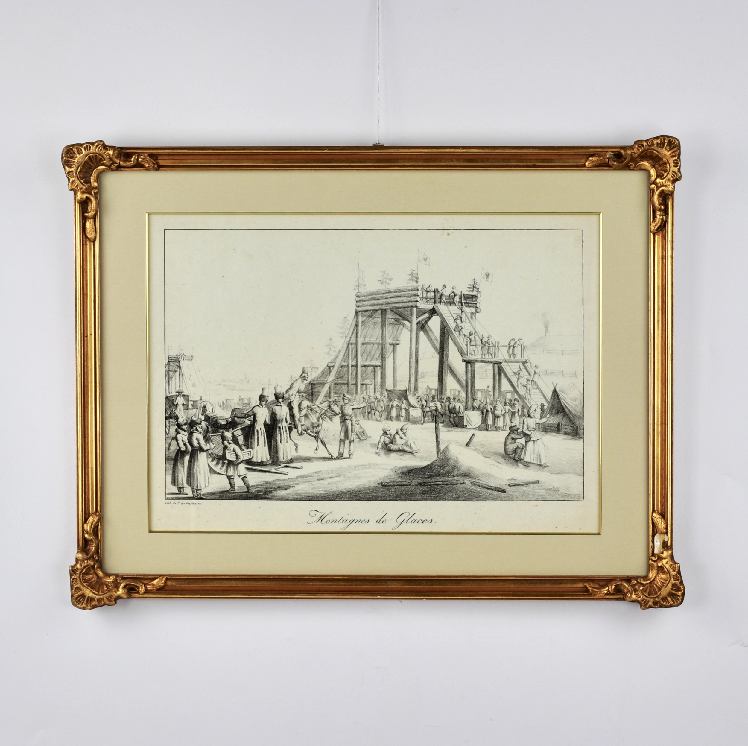 Gravure Toboggan de glace 