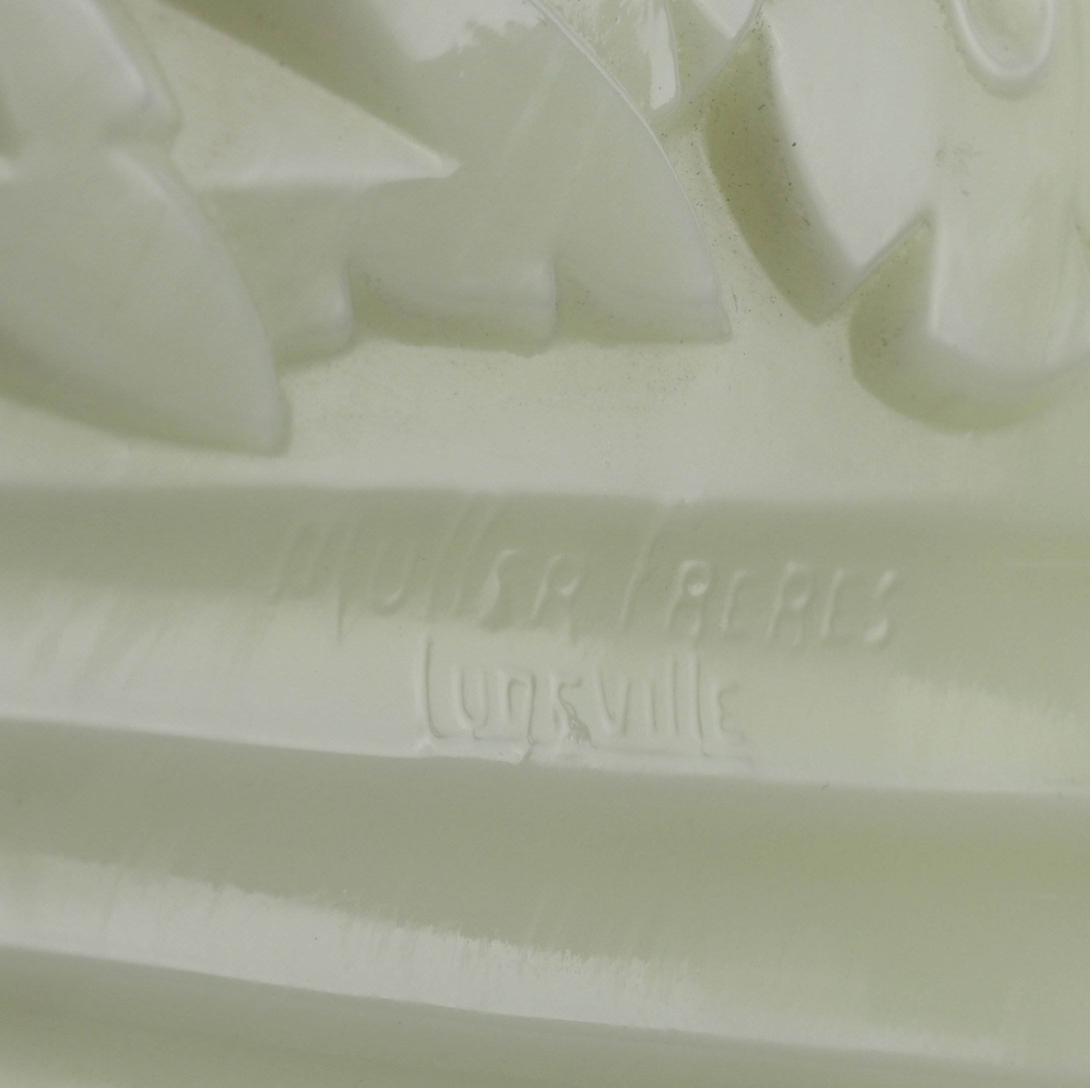 Milk glass Art Deco vase.