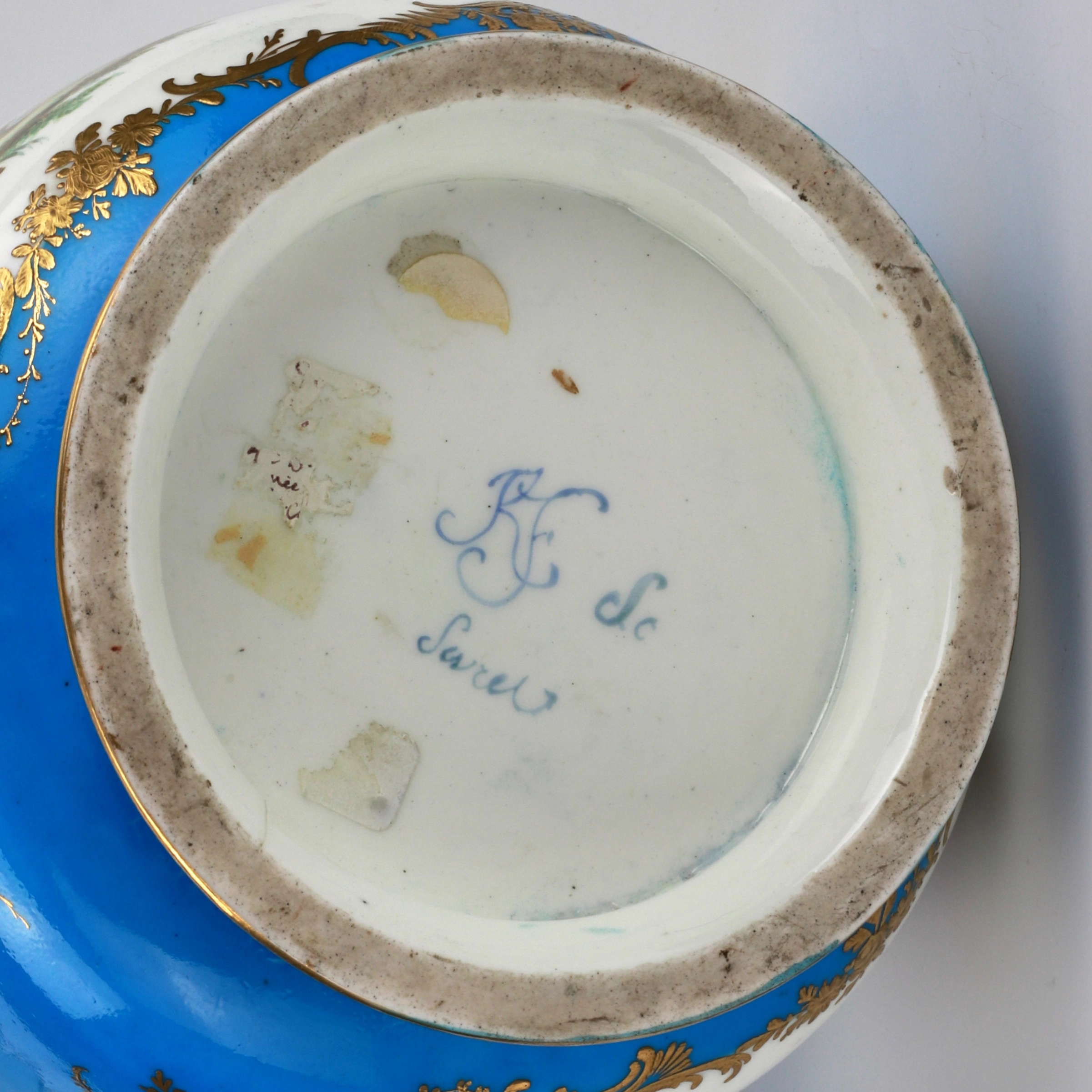 A pair of Sevres cachepots