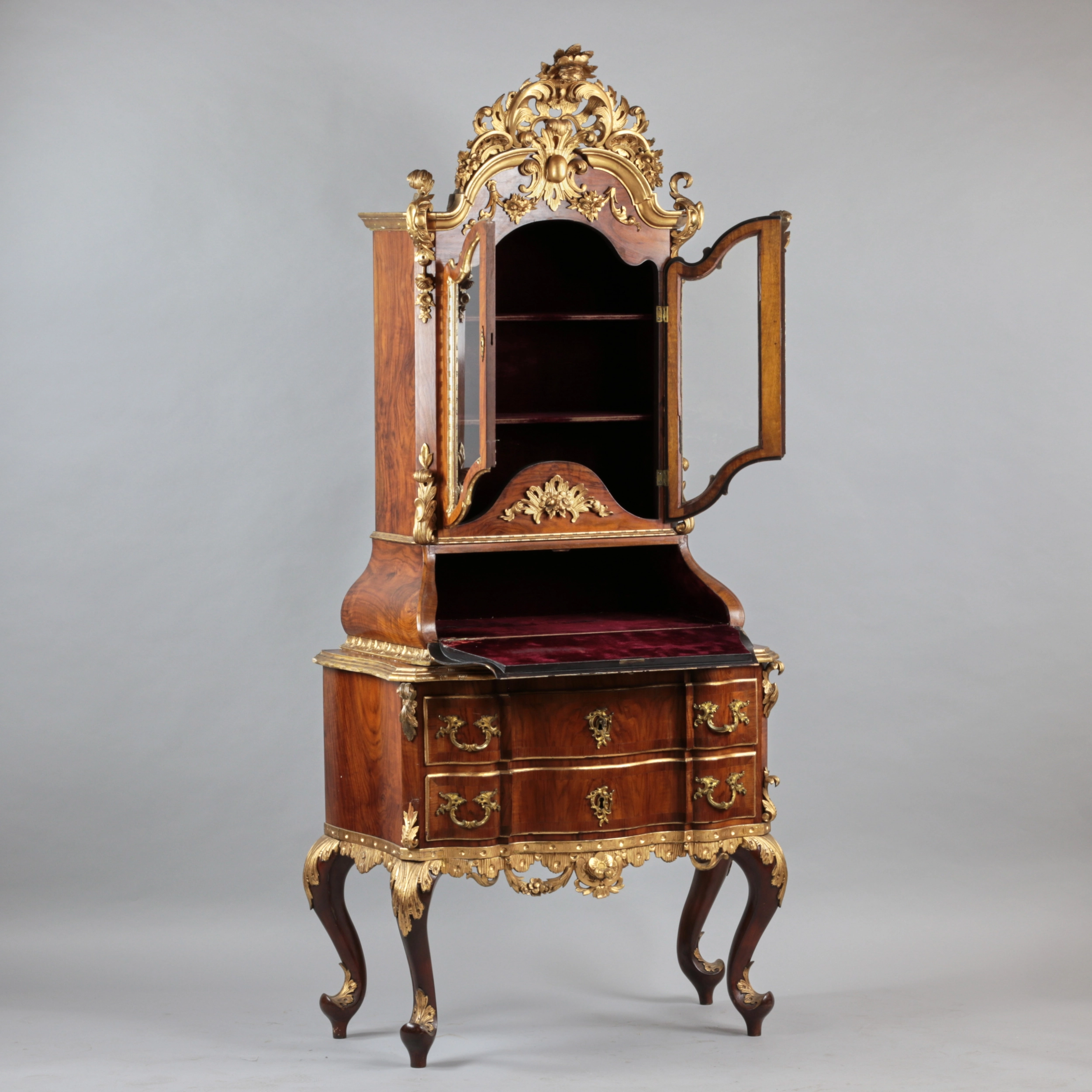 Secretary in the rococo style Petit prince 19th century. 