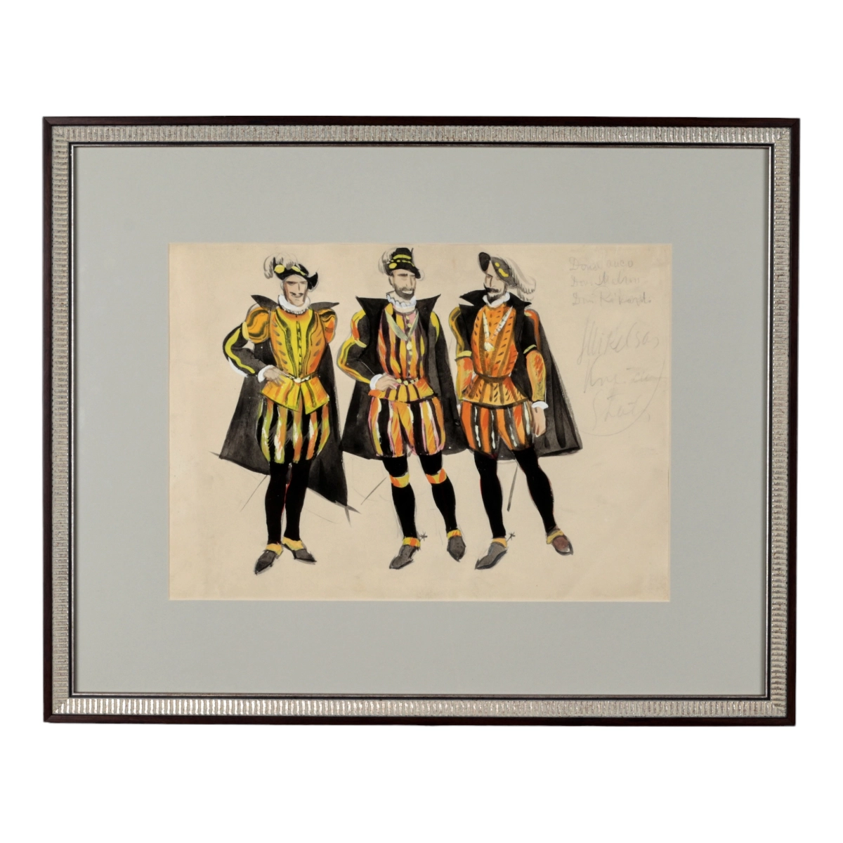 Esquisse pour les costumes de la pièce de V. Hugo Ernani.