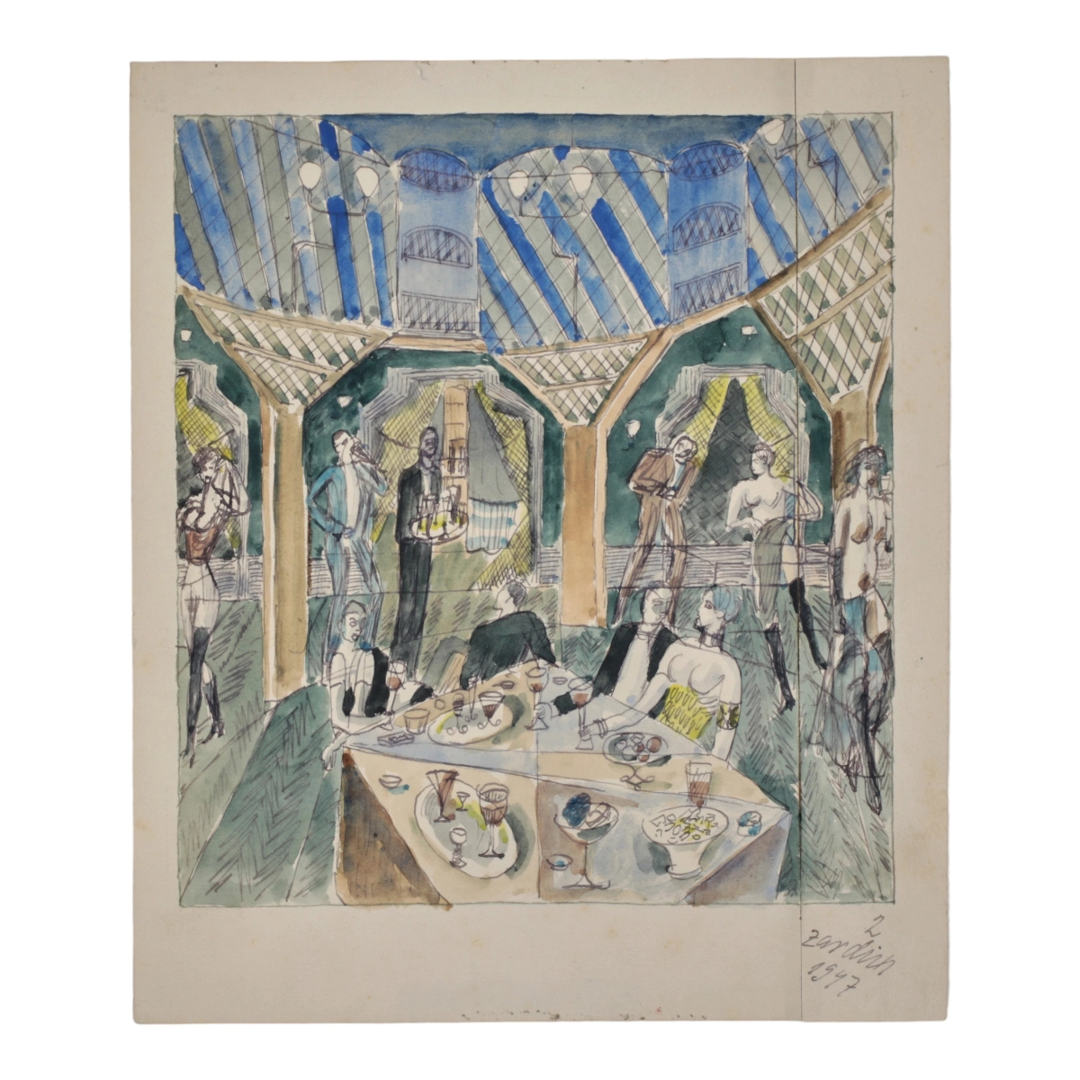 A. Zardinsh. Scène dans le cafe.