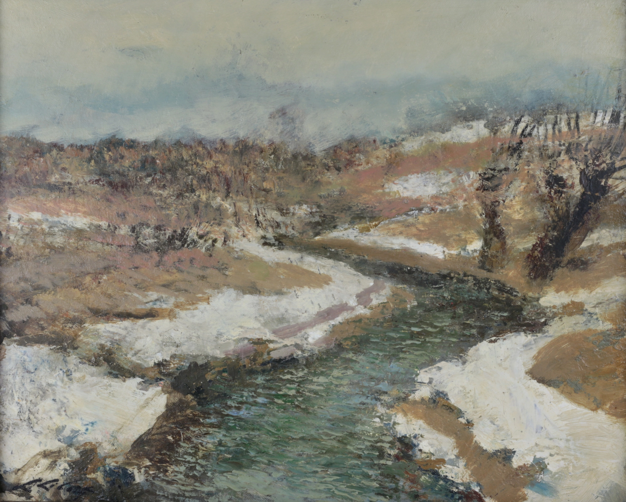 LIBERTS LUDOLFS. Paysage aux tons argentes, 1930.