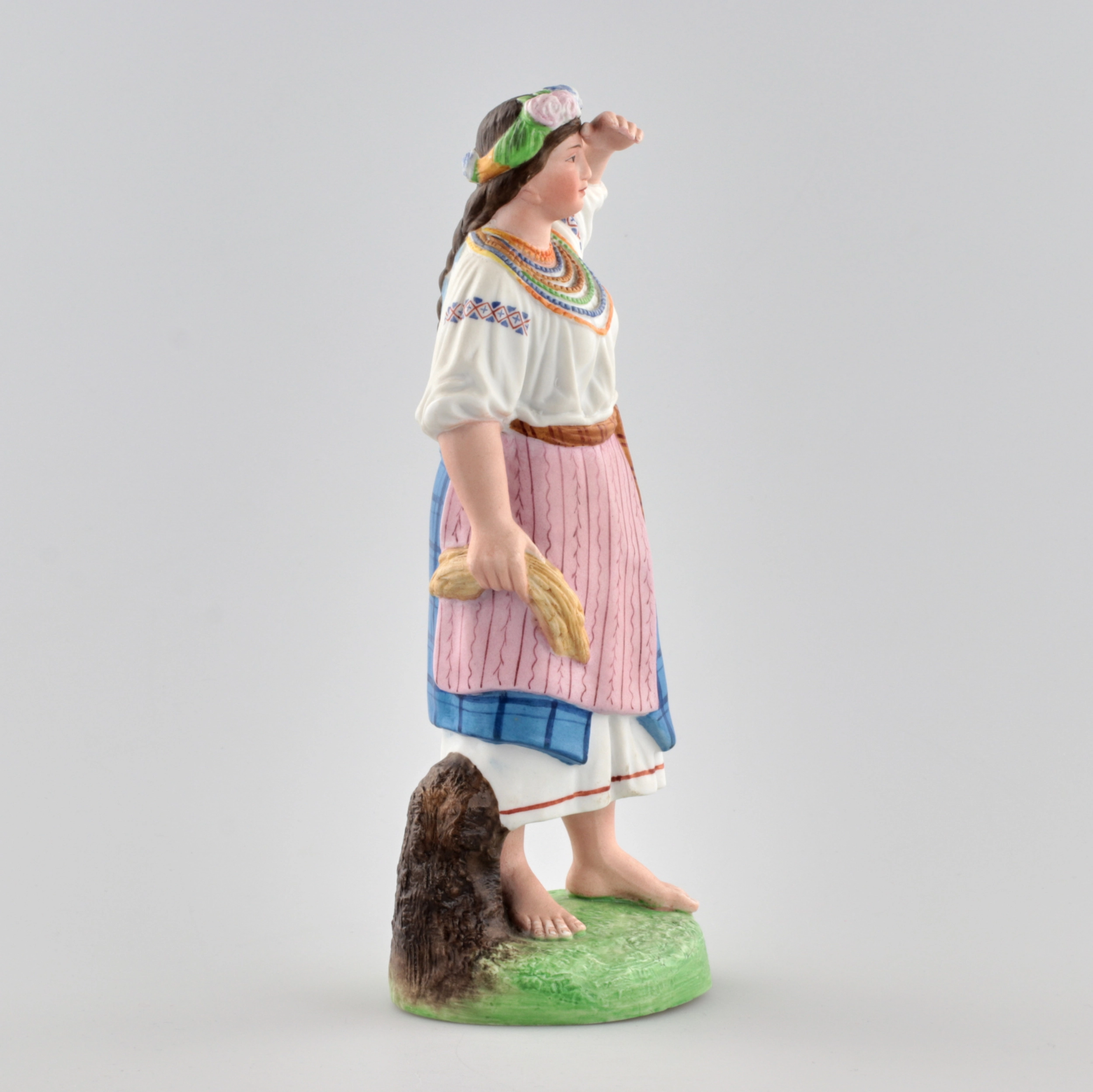 La figure femme paysanne ukrainienne. Usine Gardner du 19ème siècle.