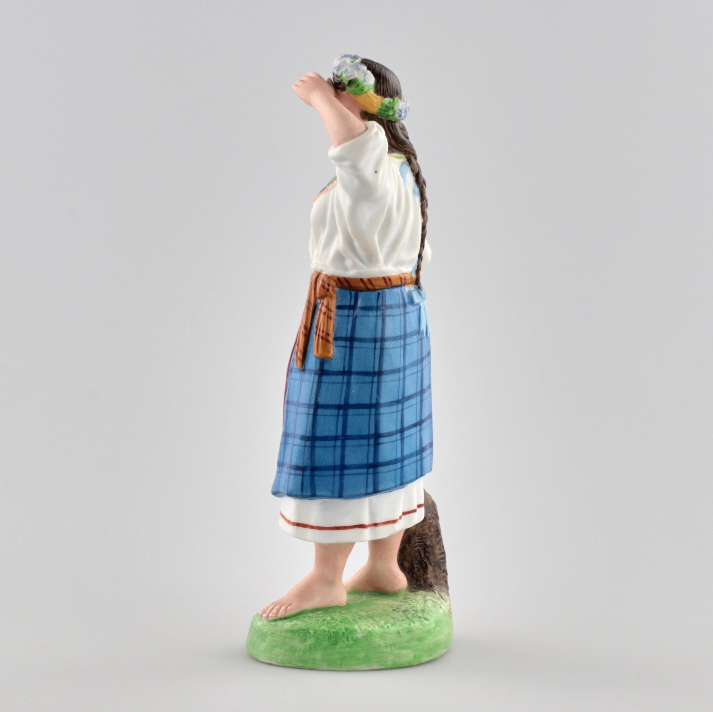 La figure femme paysanne ukrainienne. Usine Gardner du 19ème siècle.