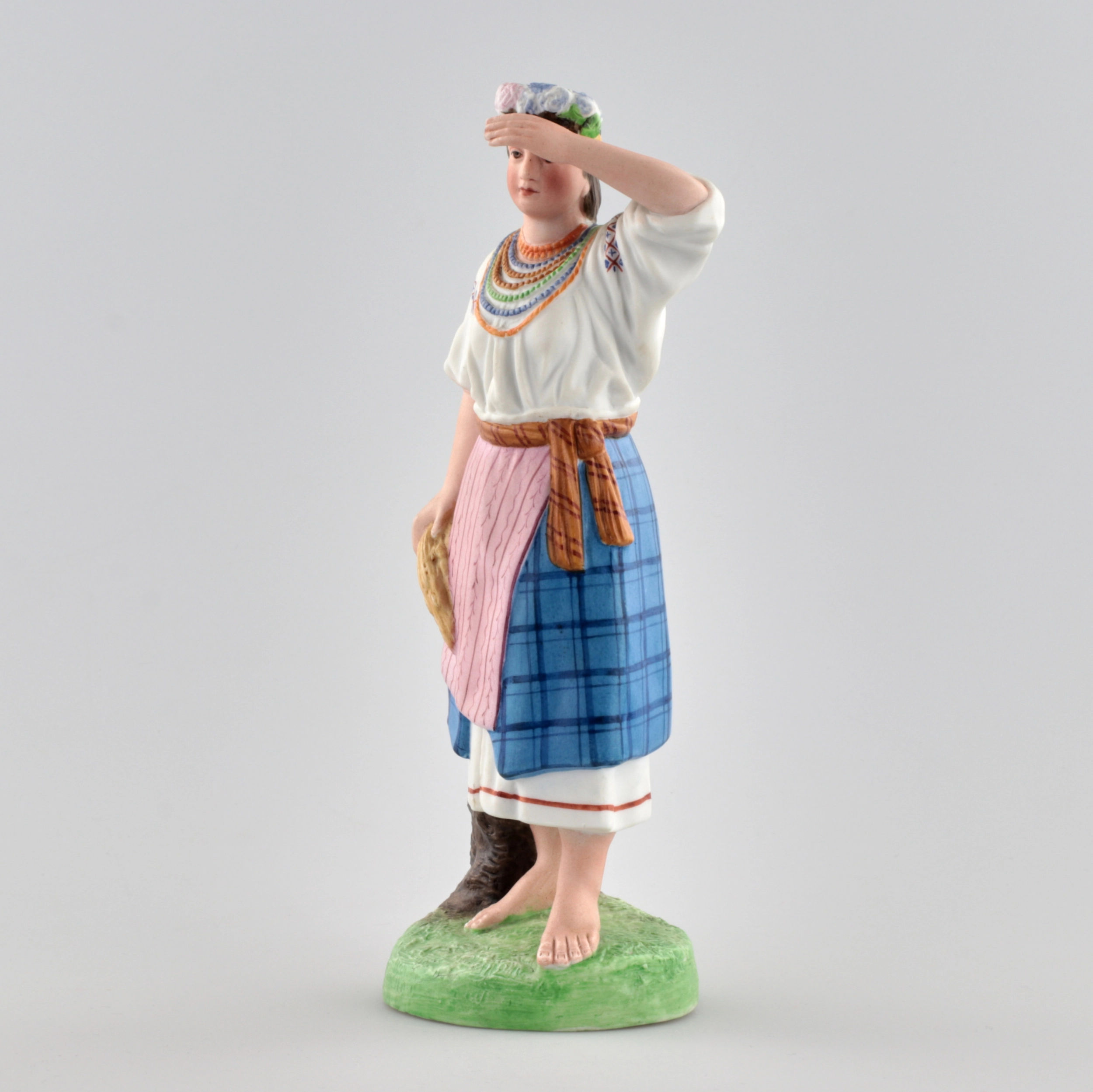 La figure femme paysanne ukrainienne. Usine Gardner du 19ème siècle.