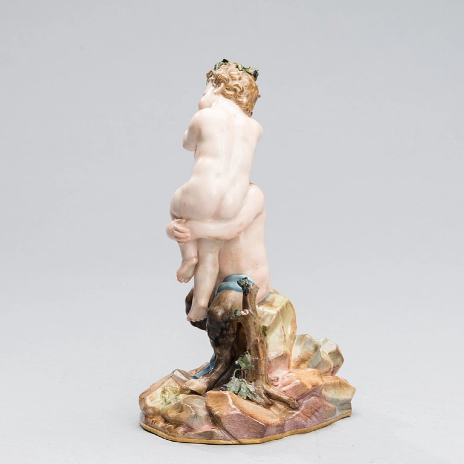 Фарфоровая группа Сатир и Дионис. Meissen 19 век.