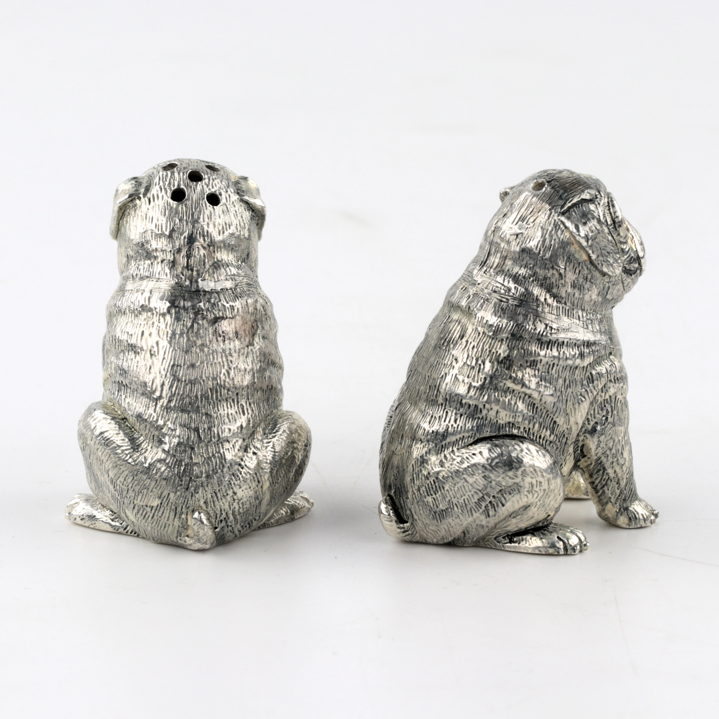Pair of silver saltcellars 