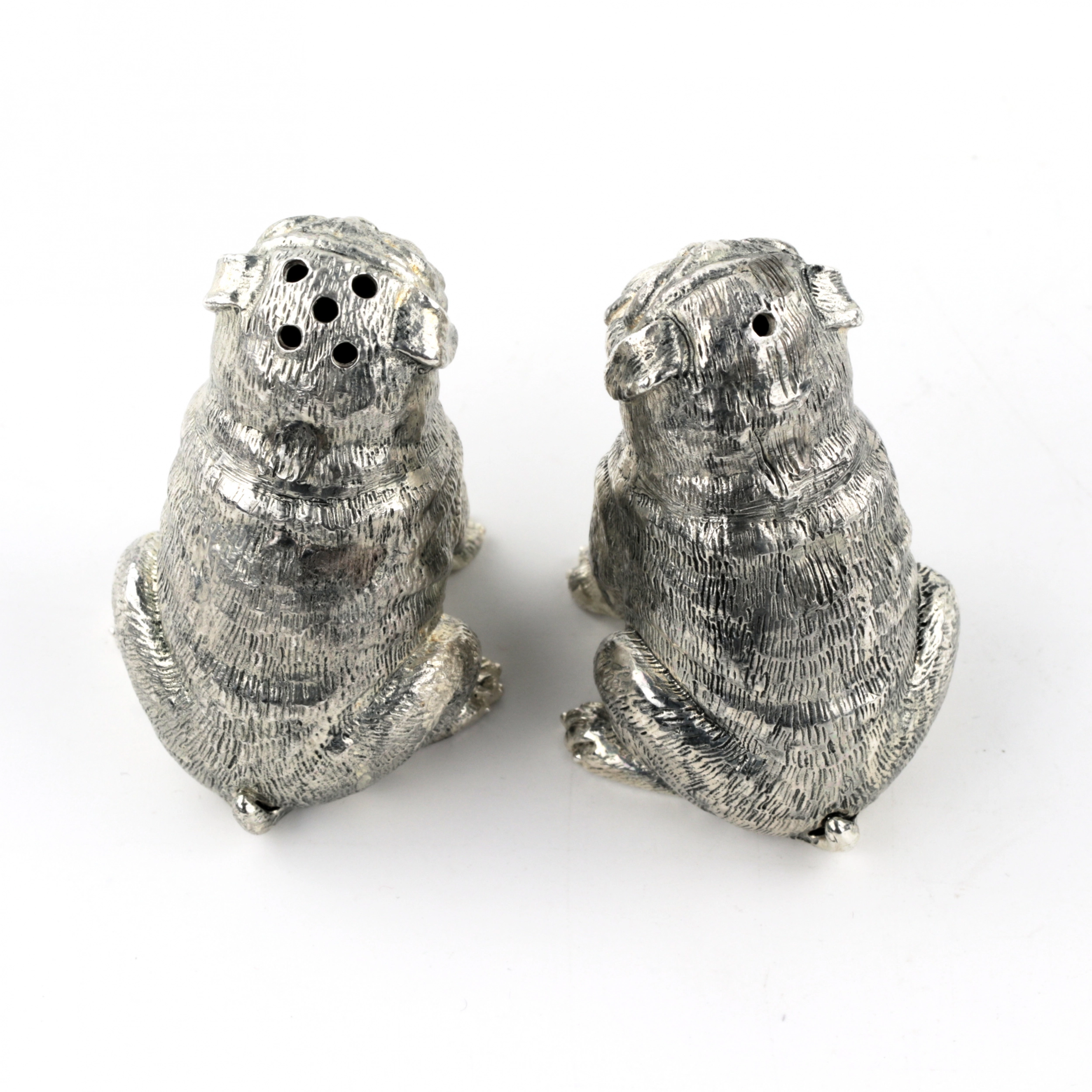 Pair of silver saltcellars 