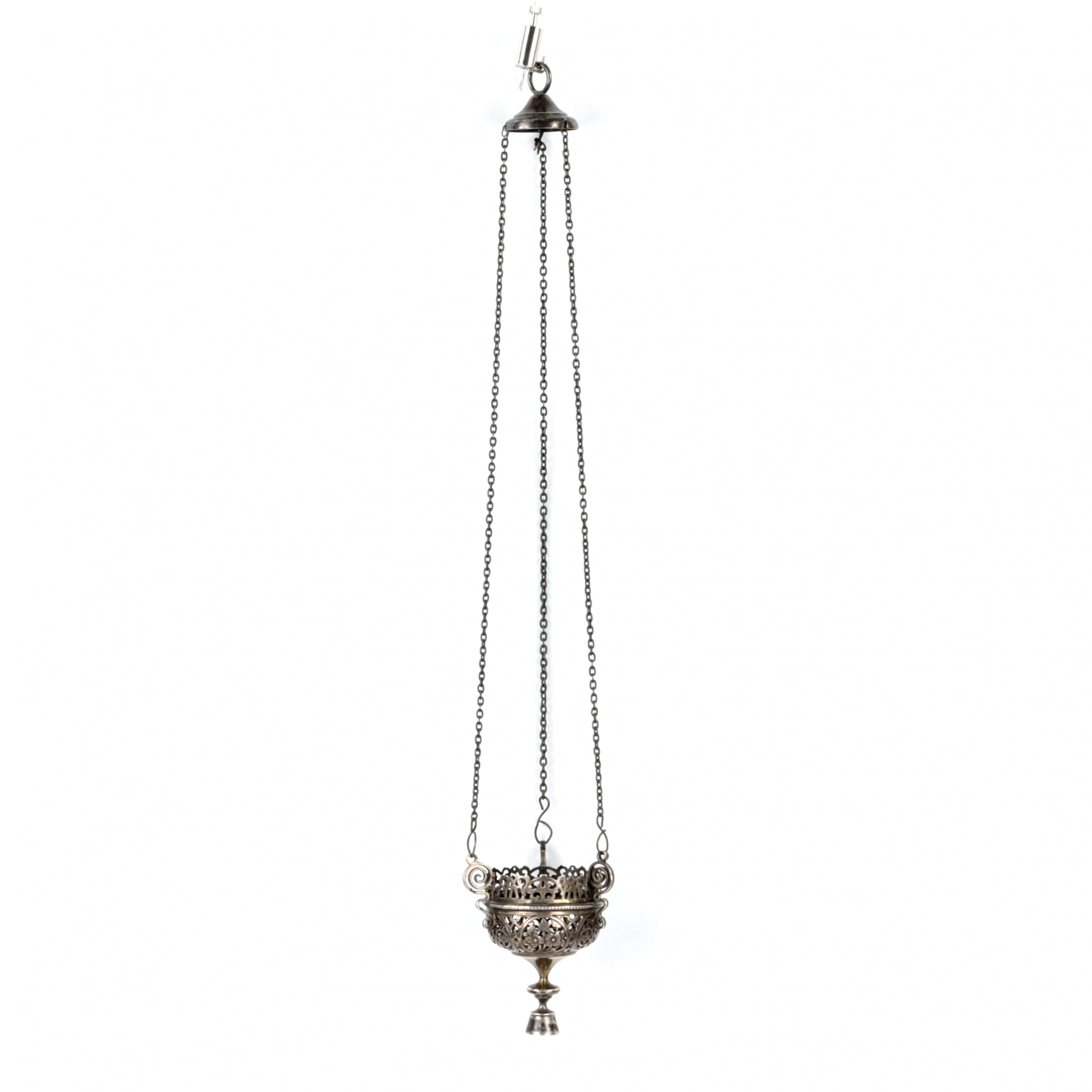 Silver lampada in the neo-Russian style. 