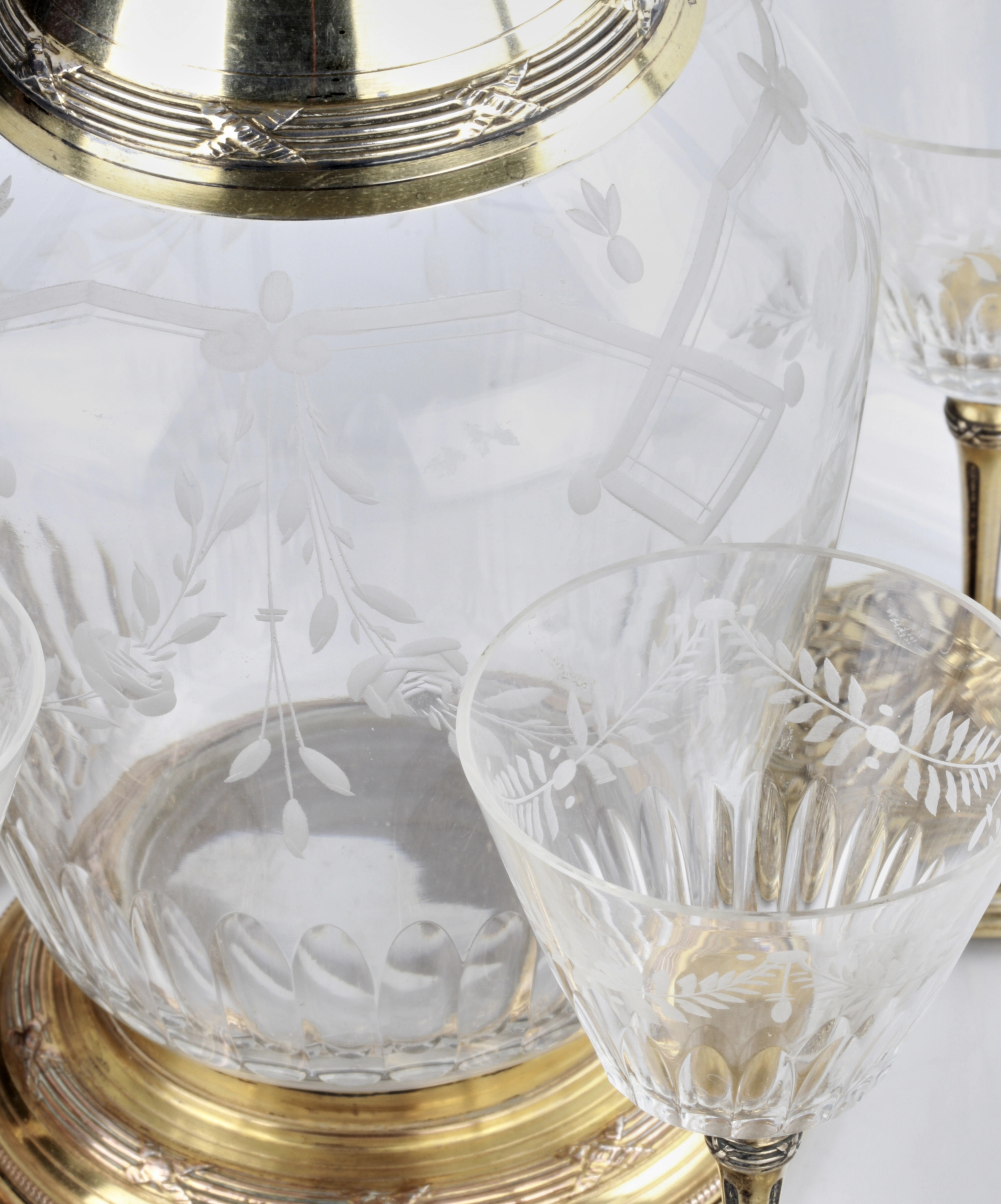 Carafe à verres.France, XIXe siècle. 