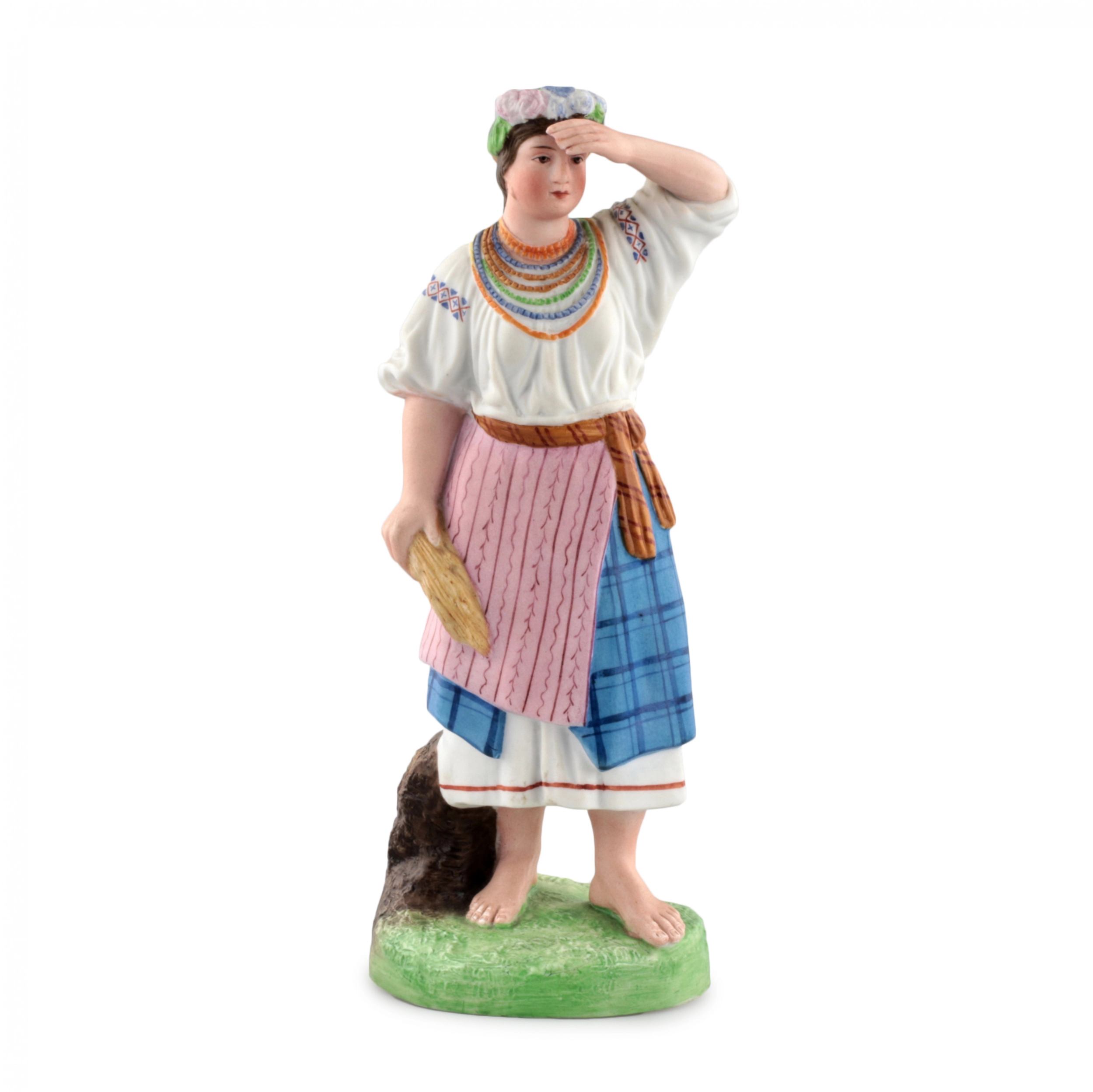 La figure femme paysanne ukrainienne. Usine Gardner du 19ème siècle.