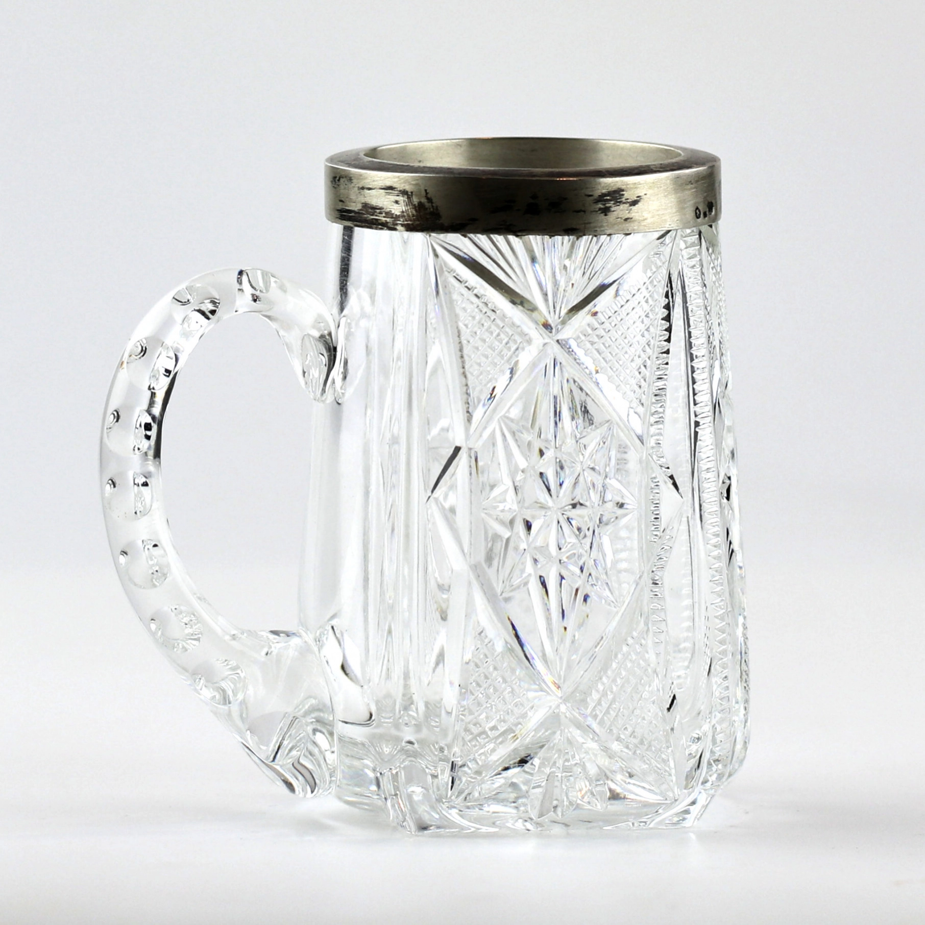 Crystal beer mug with silver. Latvia. 1920-30s. 