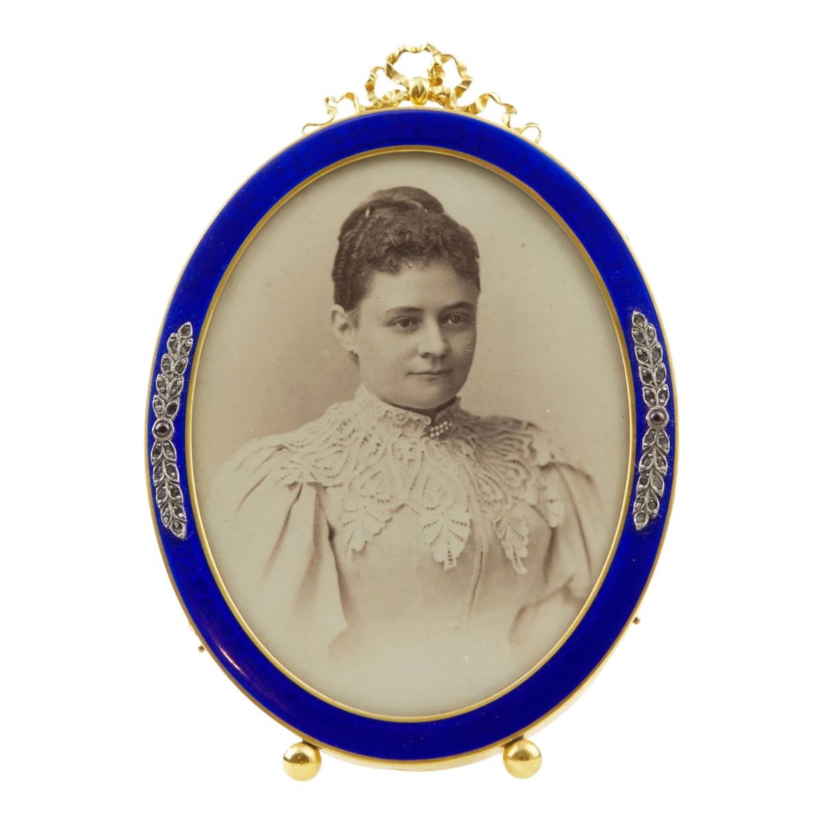 Cadre photo dans le goût de Carl Faberge.
