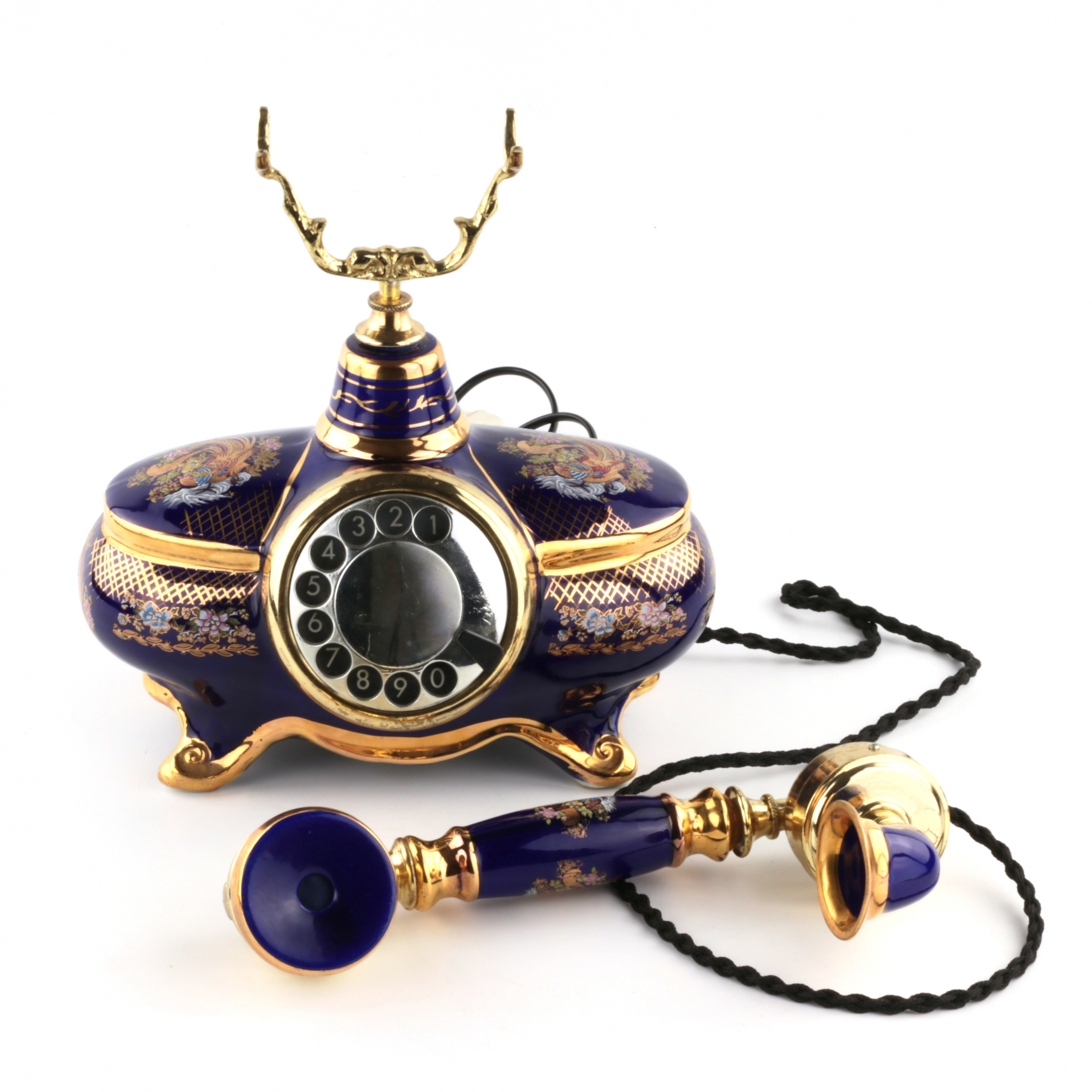 Desk telephone in Limoges style