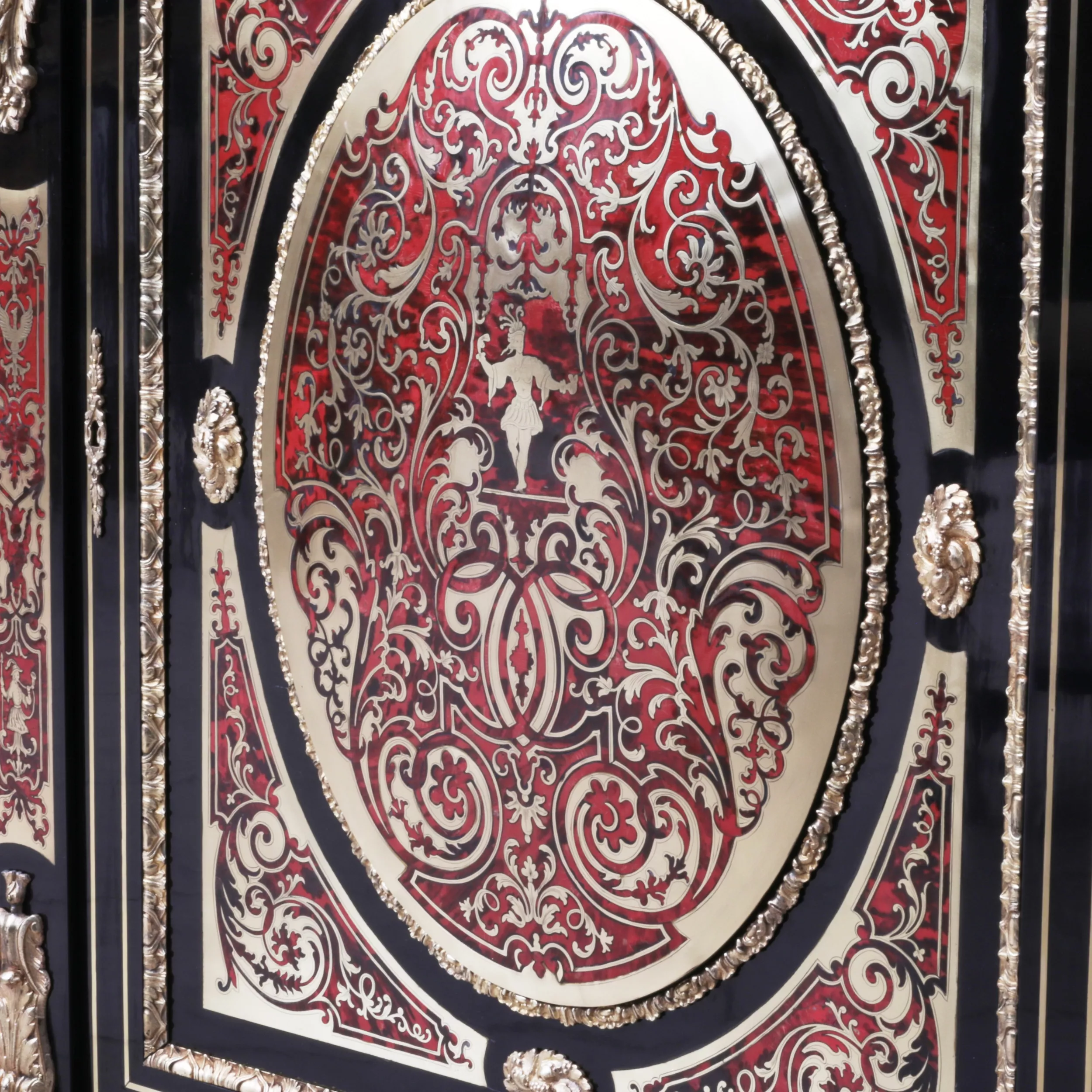 Luxurious chest of drawers with mirror in the Boulle style. France, 19th century. 