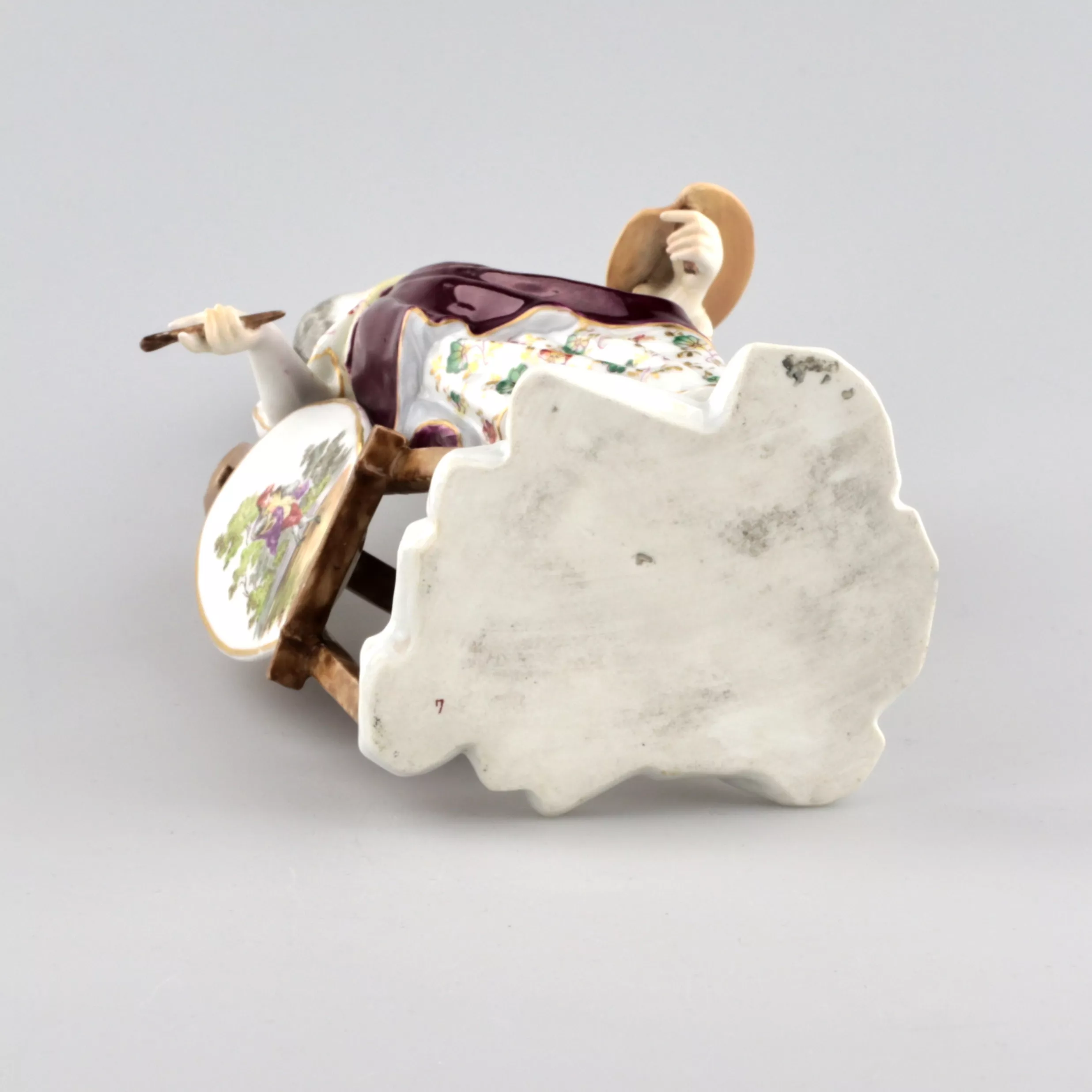 Porcelain figurine Allegory of Painting. Porcelain 19th century. 