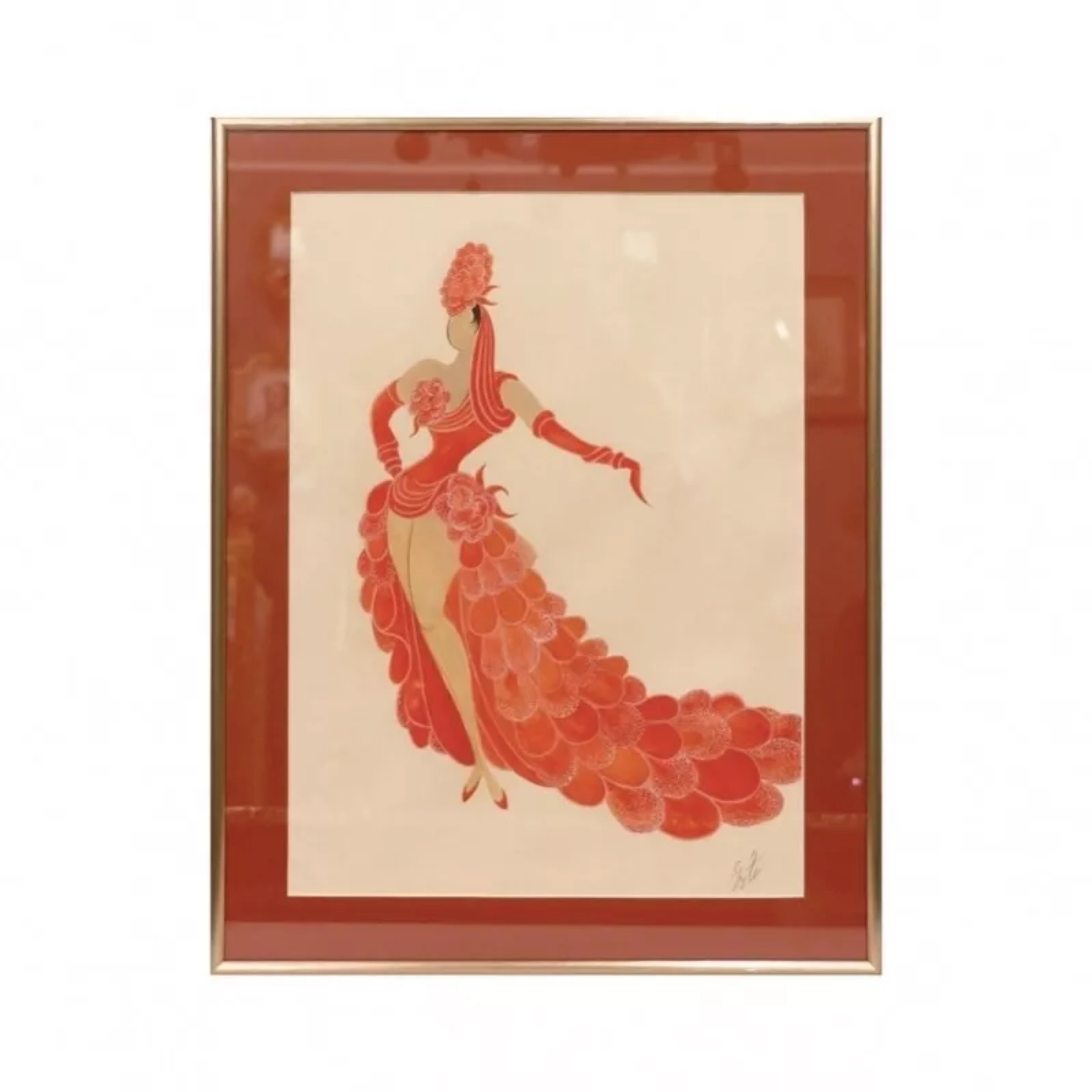 Dessin de la serie Costumes de scène Erte 